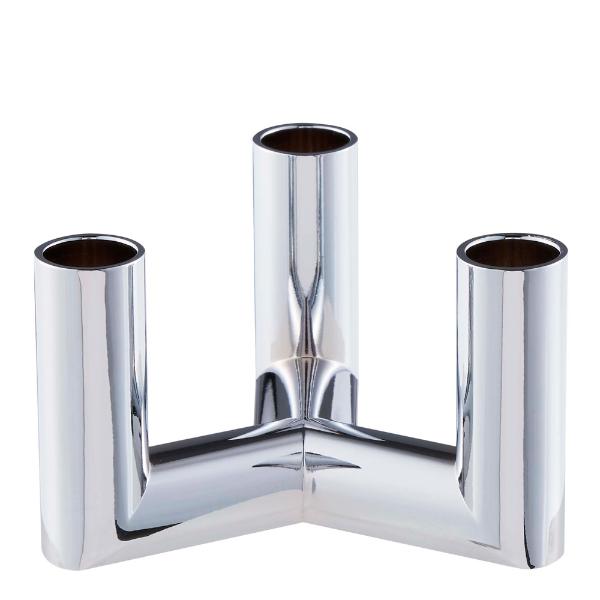 Matrix 3 armet lysestake 4,5 cm sølv