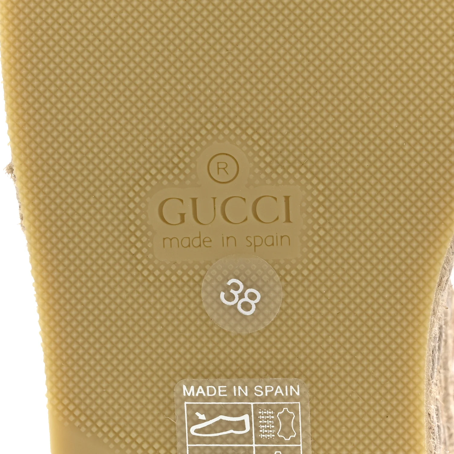 Canvas Damita GG Eyelet Espadrille Wedge Sandals 38 Blondie Cognac