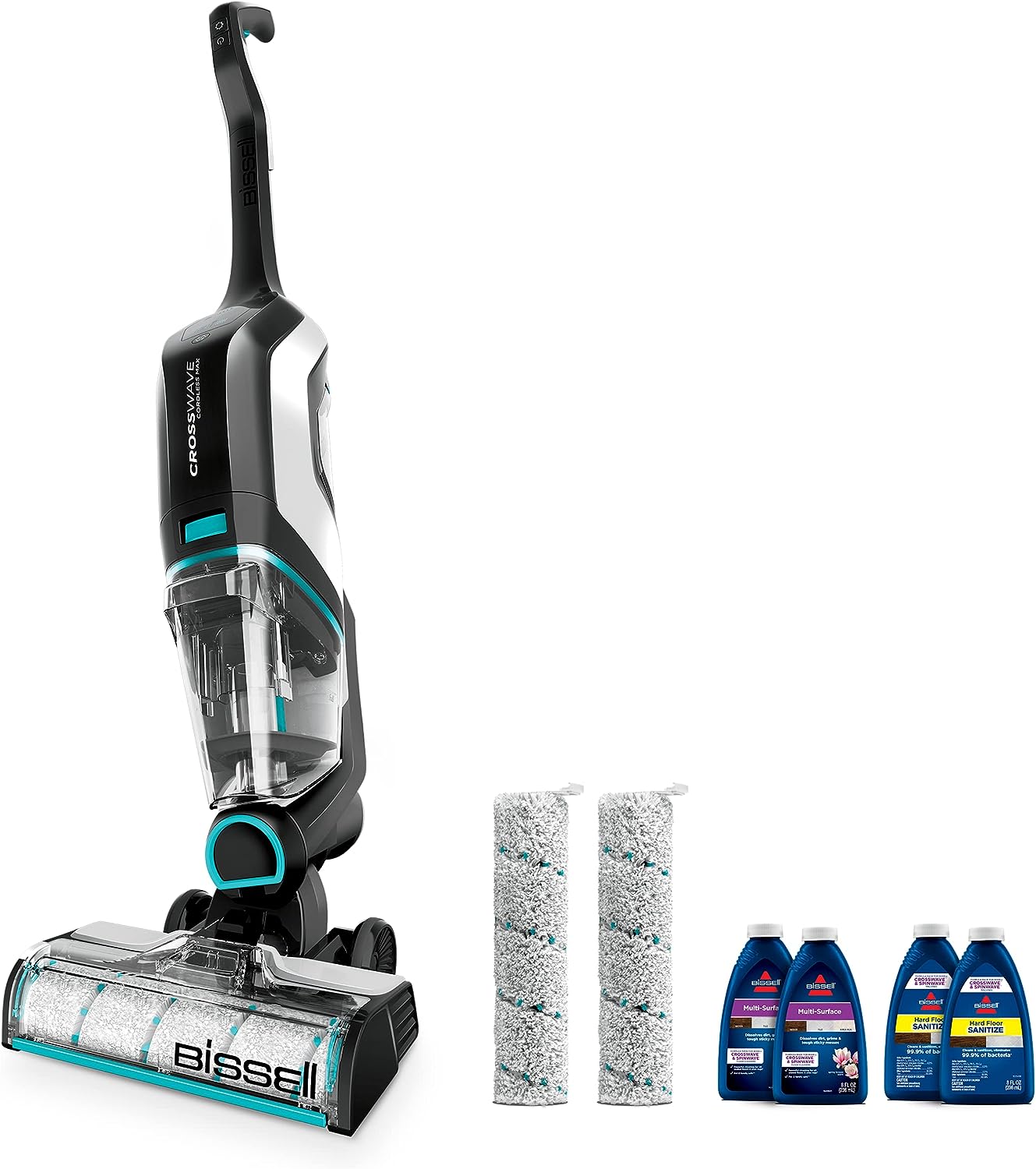 Aspirateur et serpillère tout-en-un sans fil BISSELL CrossWave Max pour surfaces humides et sèches