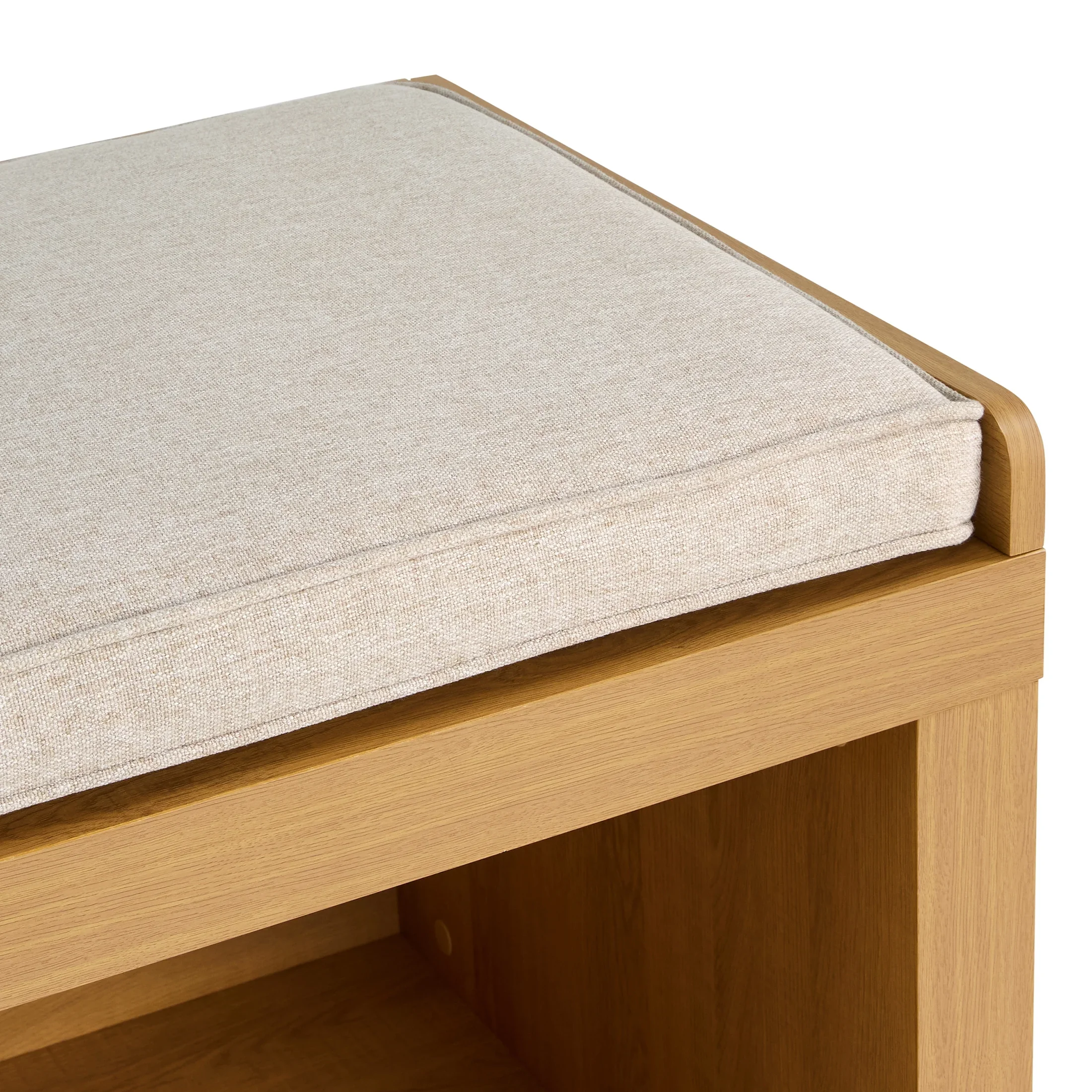 Better Homes & Gardens 3-Cube Storage Bench, White Texture