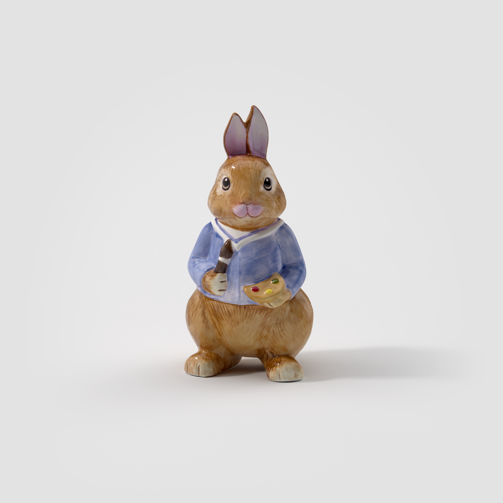 Bunny Tales Easter figurine - Multi-colored, 3.9'' x 4.1'' x 8.5'', porcelain