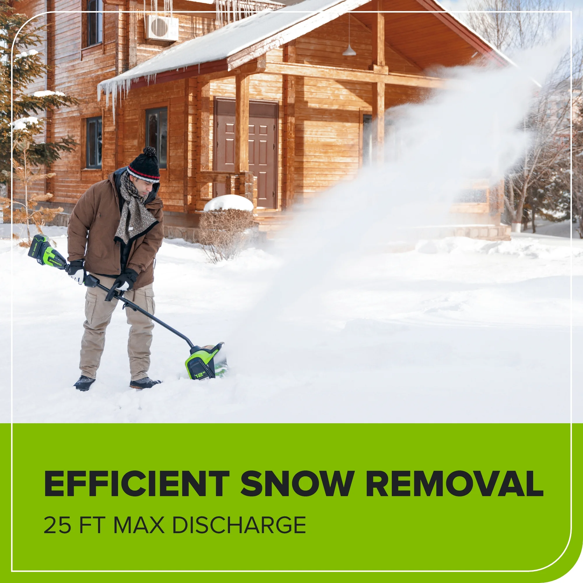 40V 12" Brushless Cordless Snow Shovel with LED Light, 4.0Ah Battery and Charger Included - Image 7