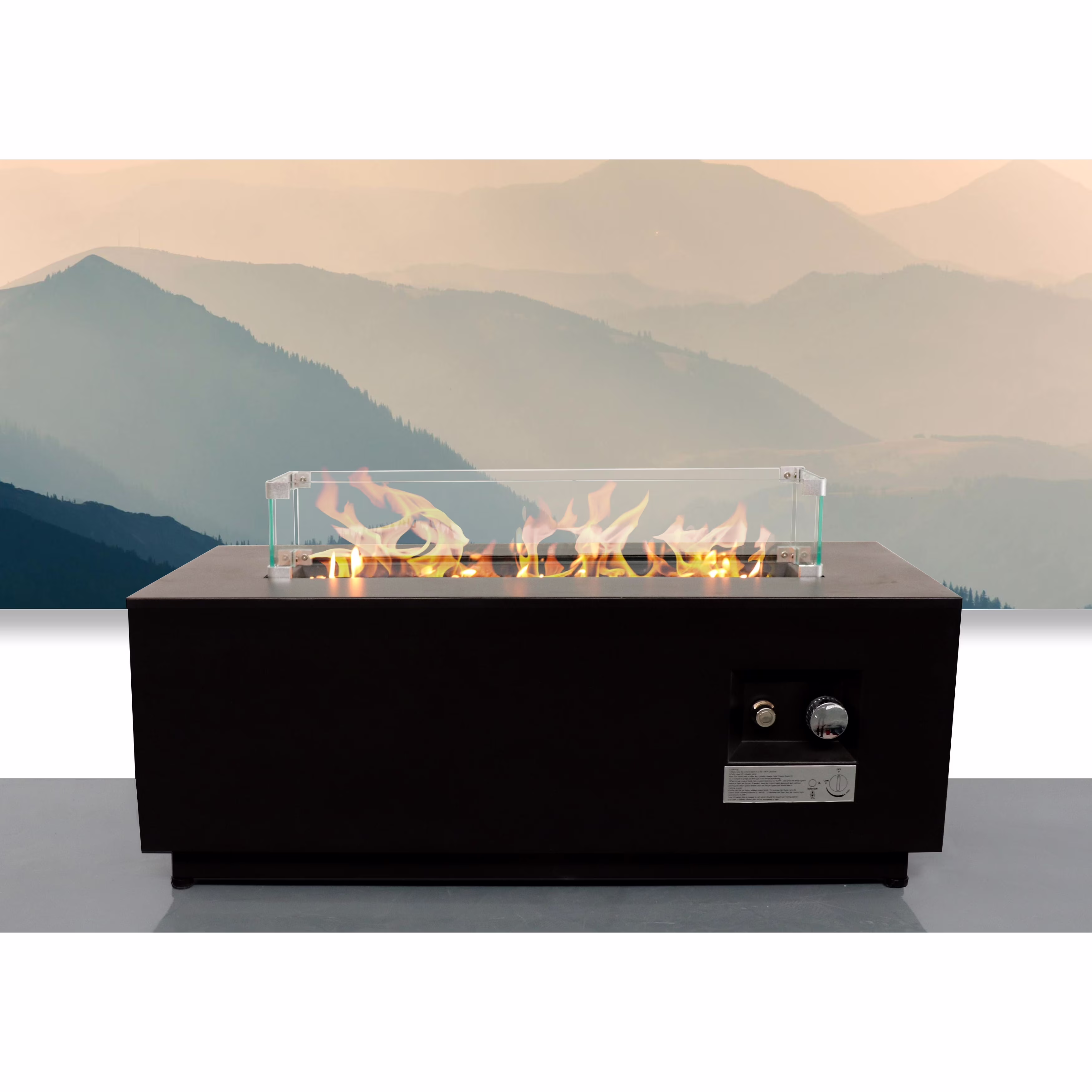 Living Source International LSI 42" Steel Propane/Natural Gas Fire Pit Black(Black)