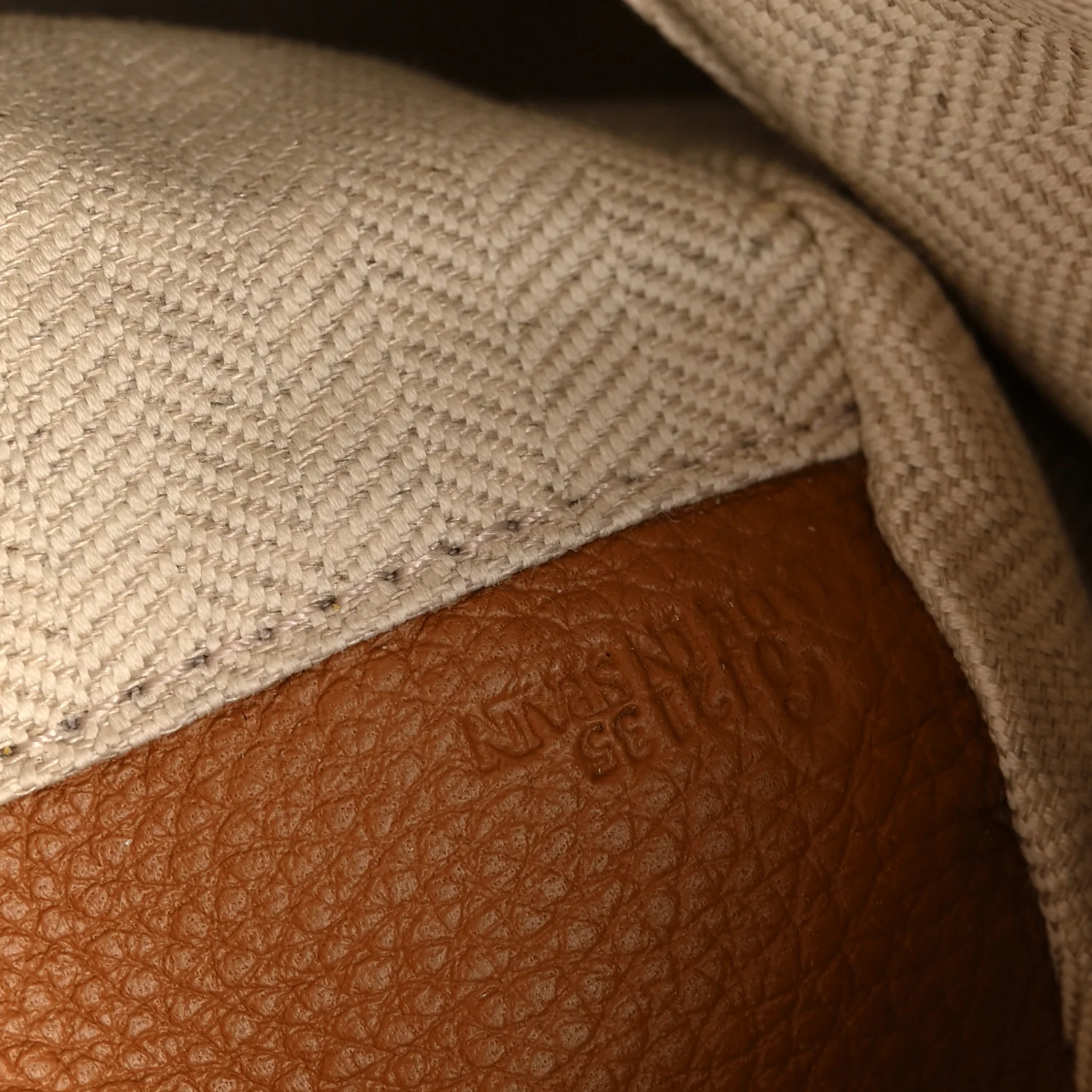 Grained Calfskin Small Puzzle Bag Tan
