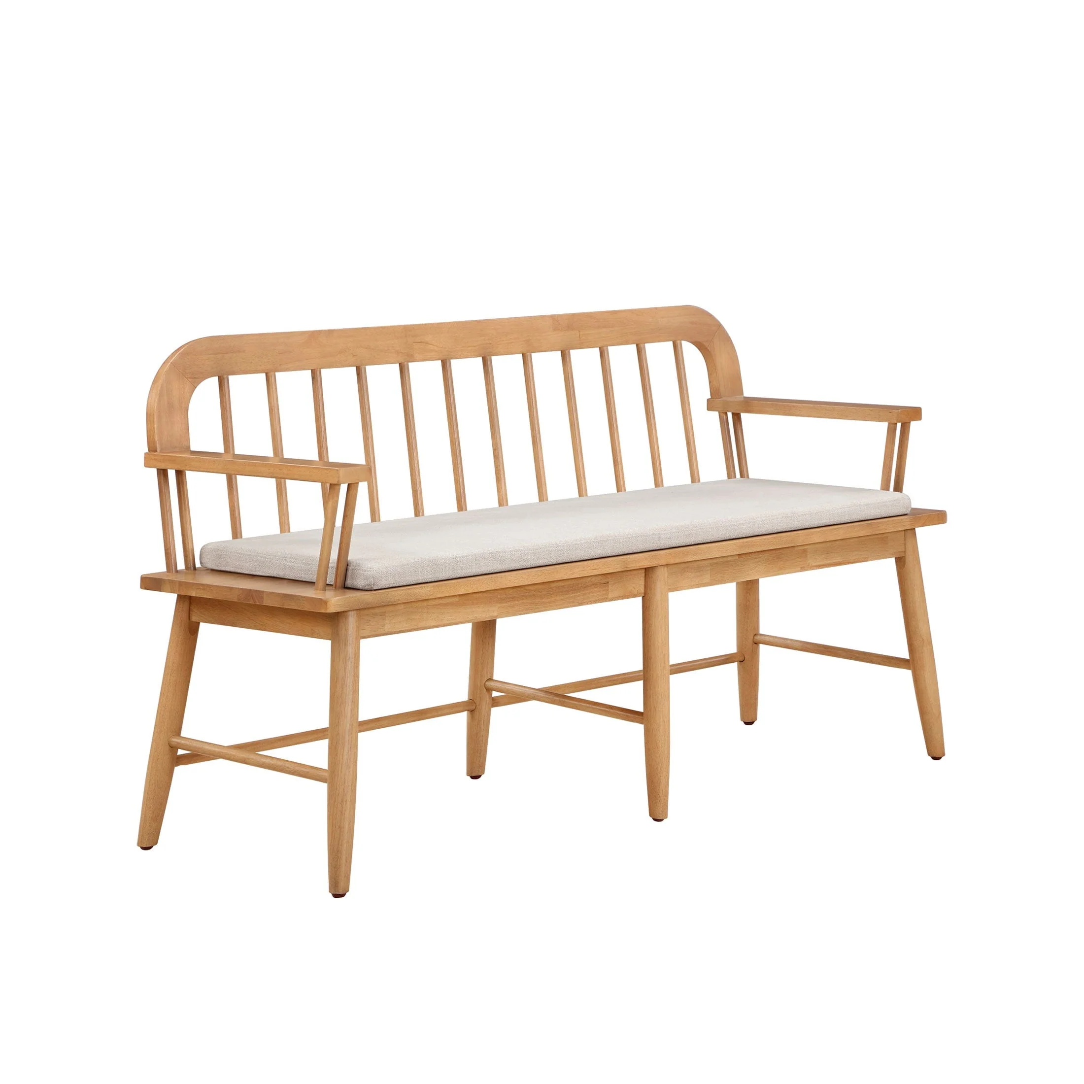 Windemere Solid Wood Bench, Natural Oak finish, by Dave Jenny Marrs - Image 2