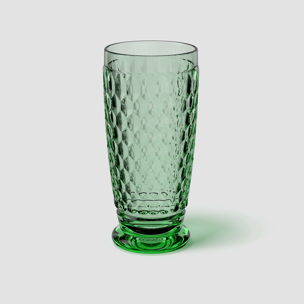 Boston Highball glass - Green, 10.2 oz, crystal glass