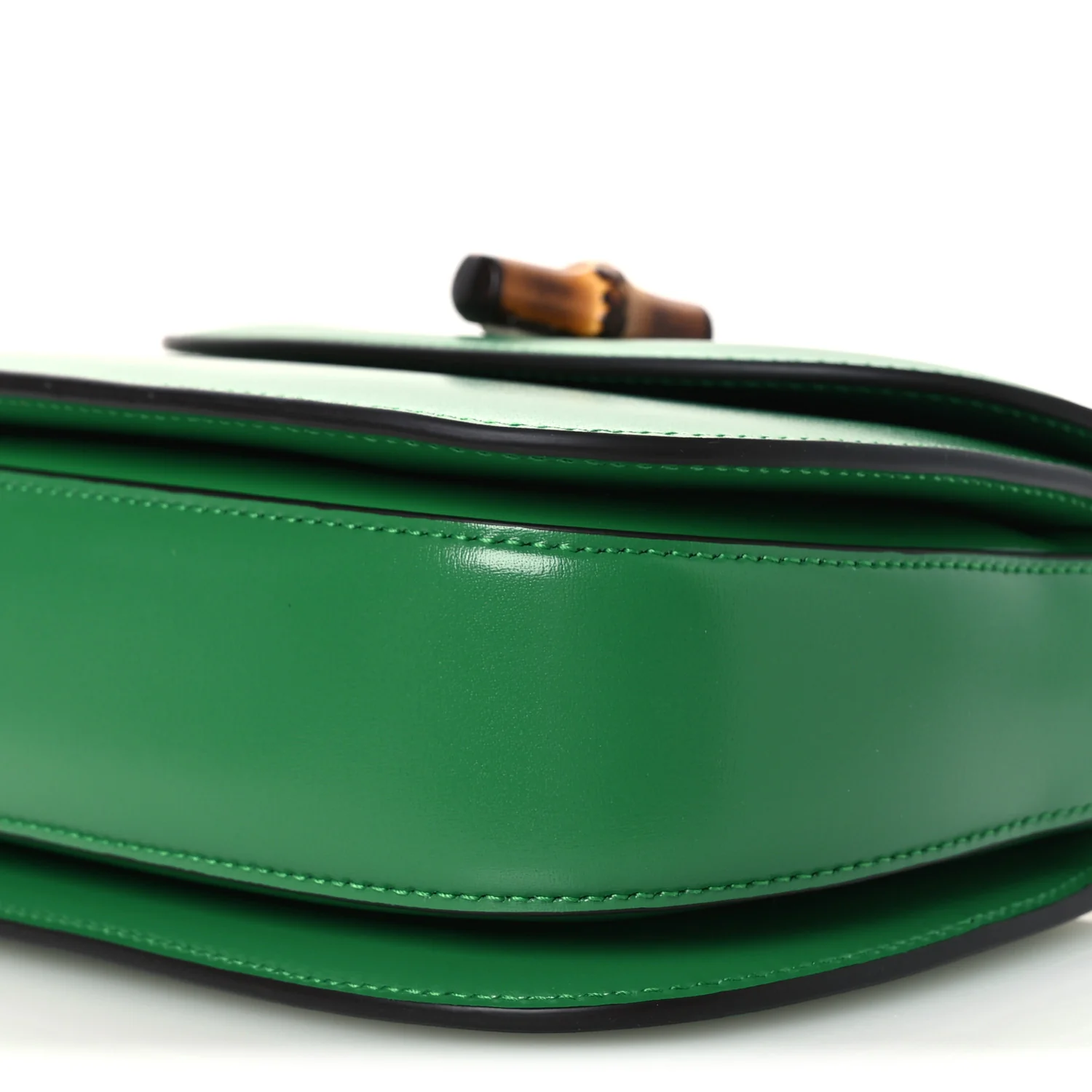 Boarded Dyana Lux Calfskin Web Small Bamboo 1947 Top Handle Bag Spring Green