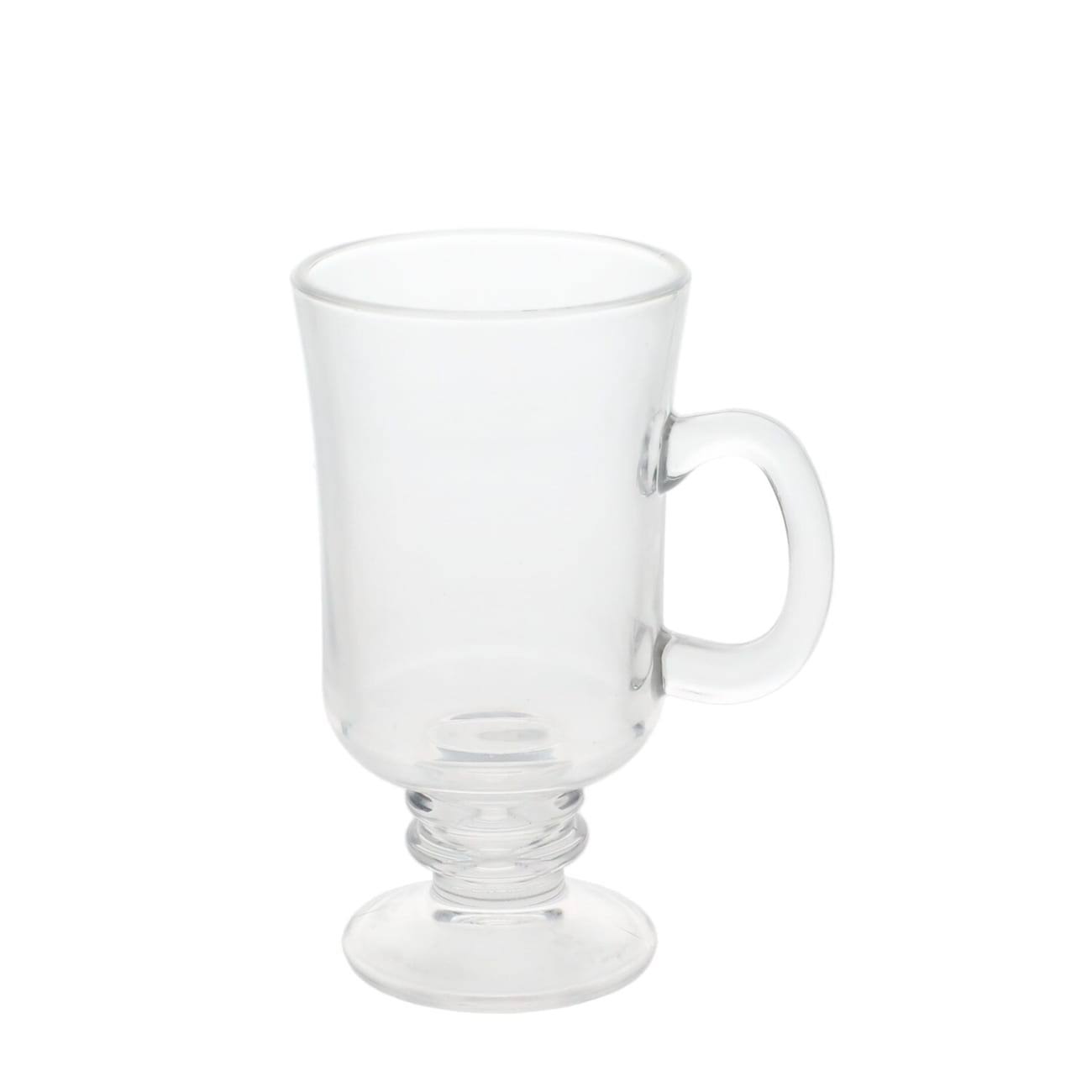 Dollar Tree 12 Clear Glass Irish Coffee Mugs, 8 oz