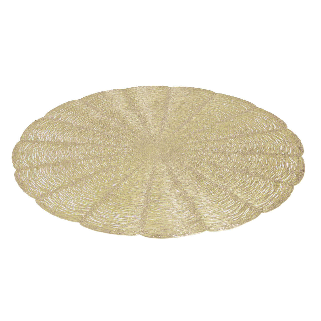 Set de table rond forme fleur doré Ø38cm