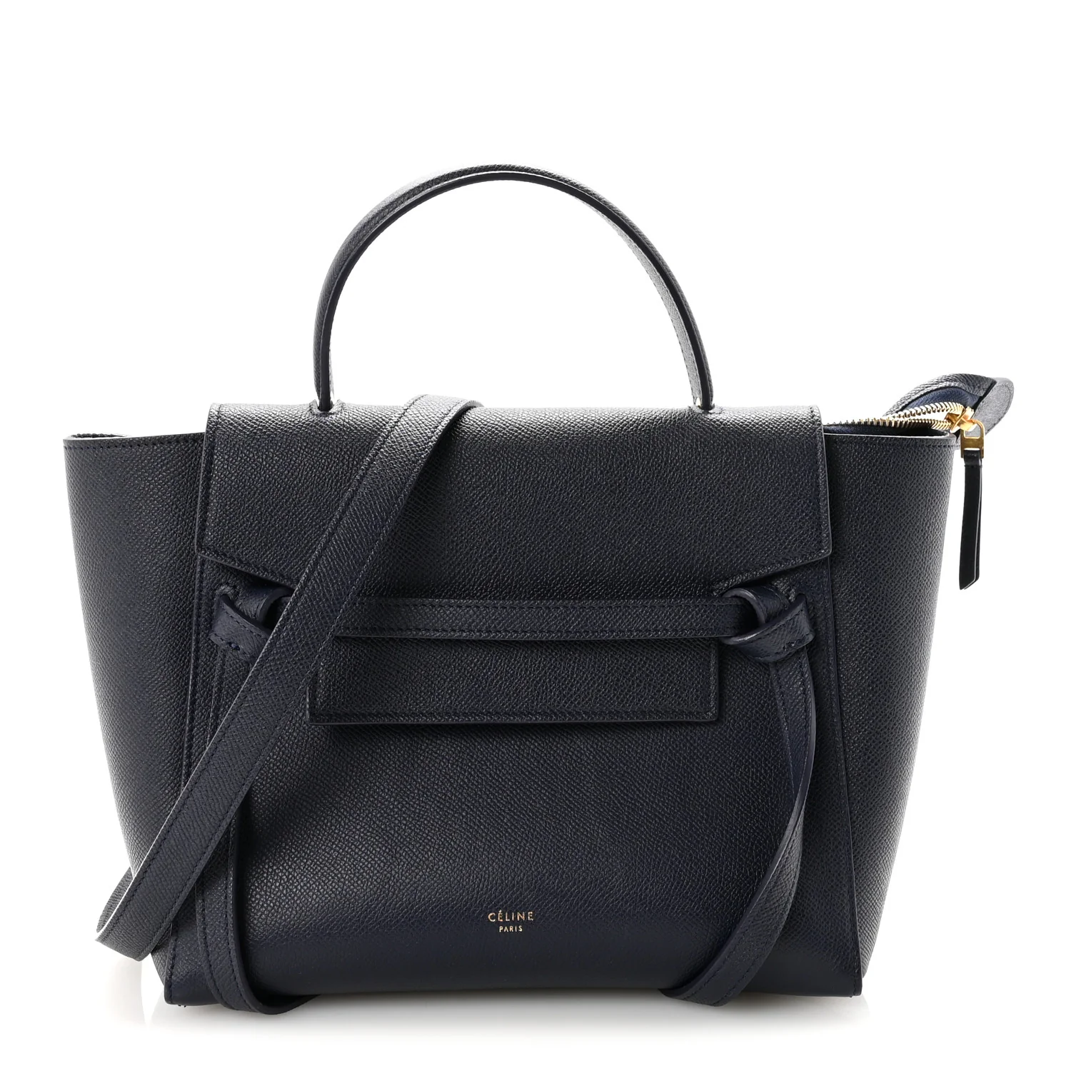 Grained Calfskin Micro Belt Bag Midnight