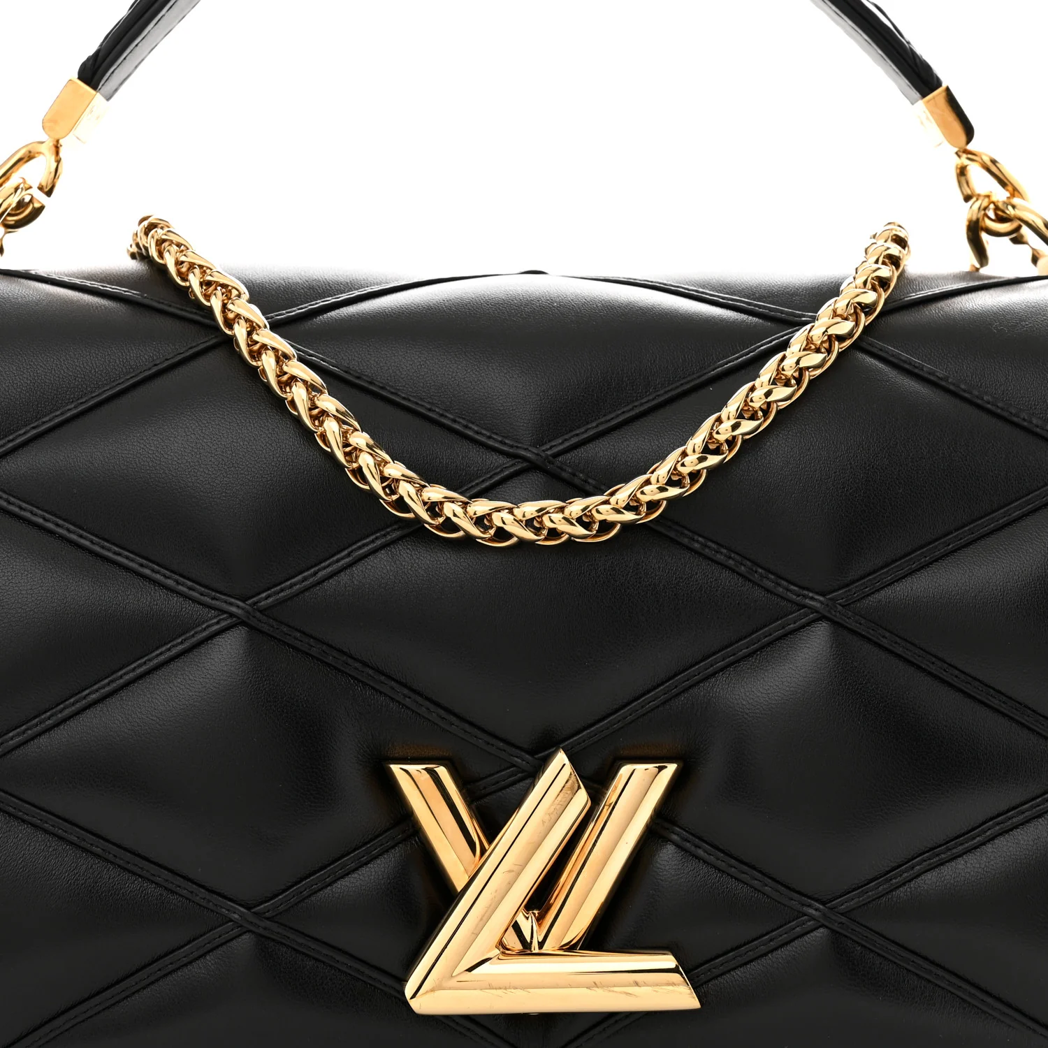 Lambskin Malletage Top Handle GO-14 GM Black