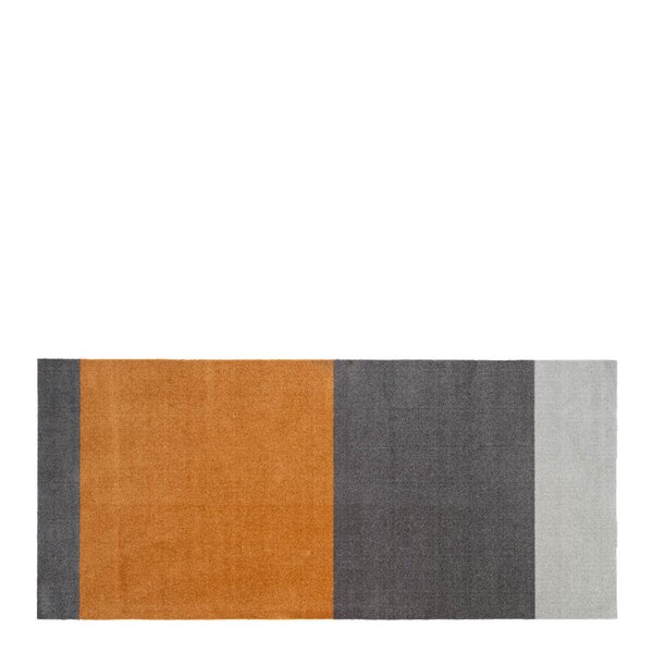 Stripes horisontal gulvmatte 200x90 cm dijon/grey