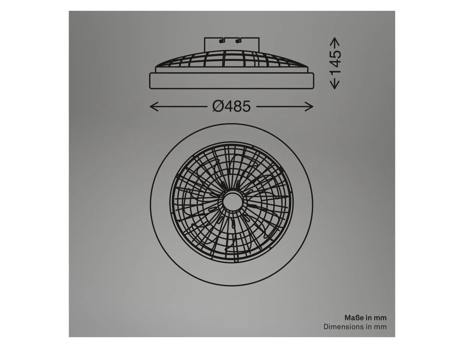 Briloner Ventilateur de plafond LED
