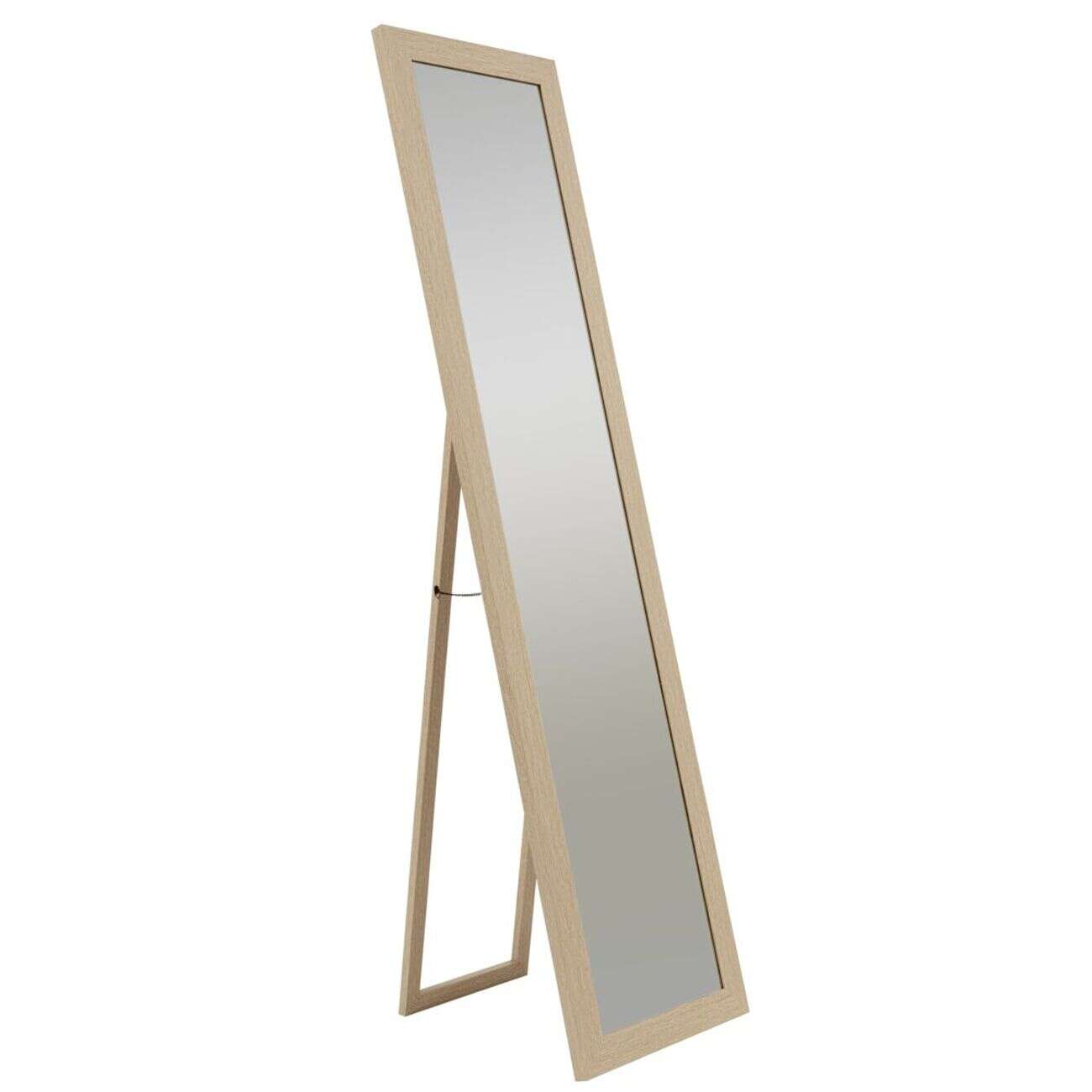 Miroir rectangulaire en bois de hêtre avec pied 60x150cm