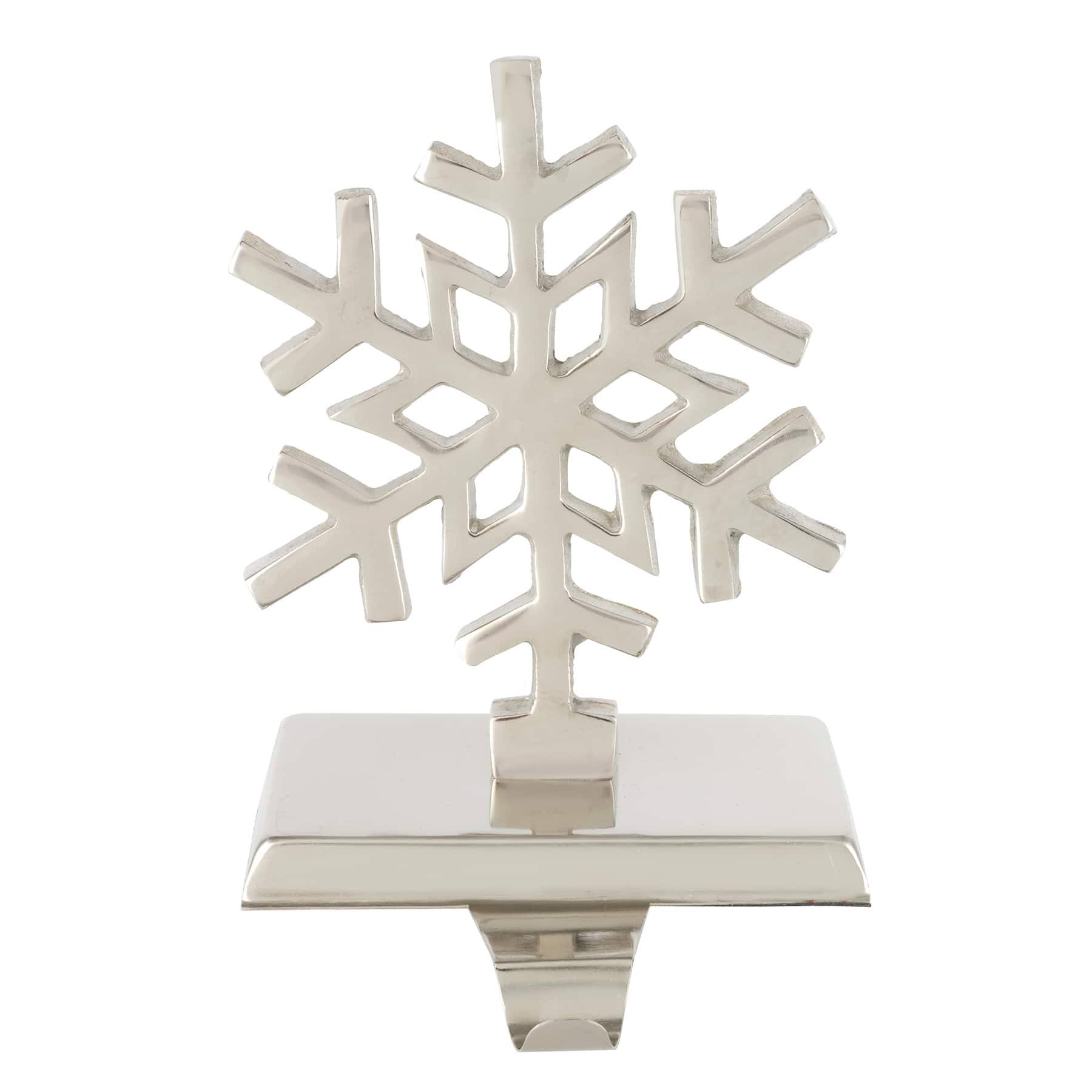 Silver Snowflake Stocking Holder by Ashland-Christmas Decorations, Size: 5�� x 6��