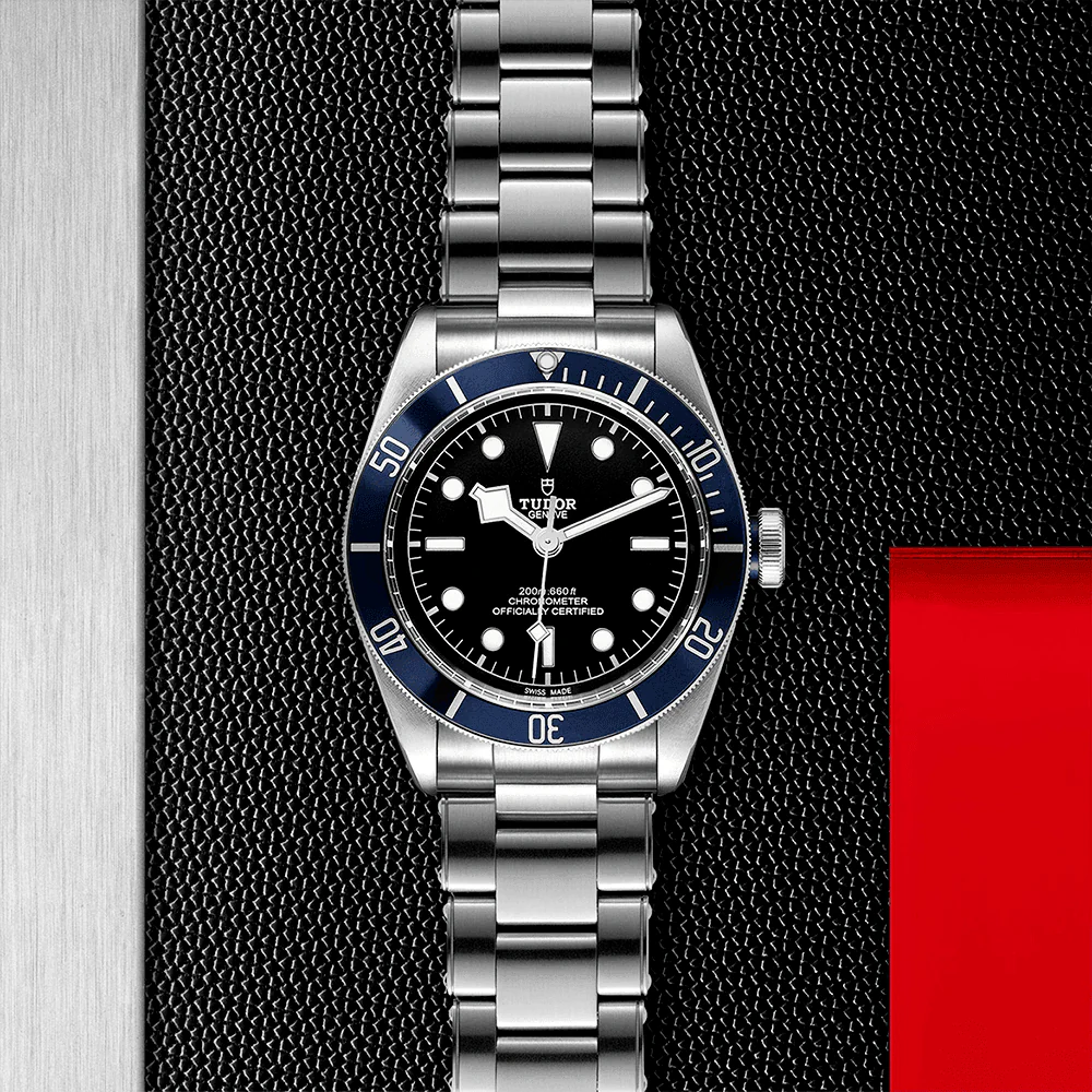 【Super Clone】TUDOR Black Bay 41mm Black Dial & Blue Bezel Men's Automatic Bracelet Watch M79230B-0008