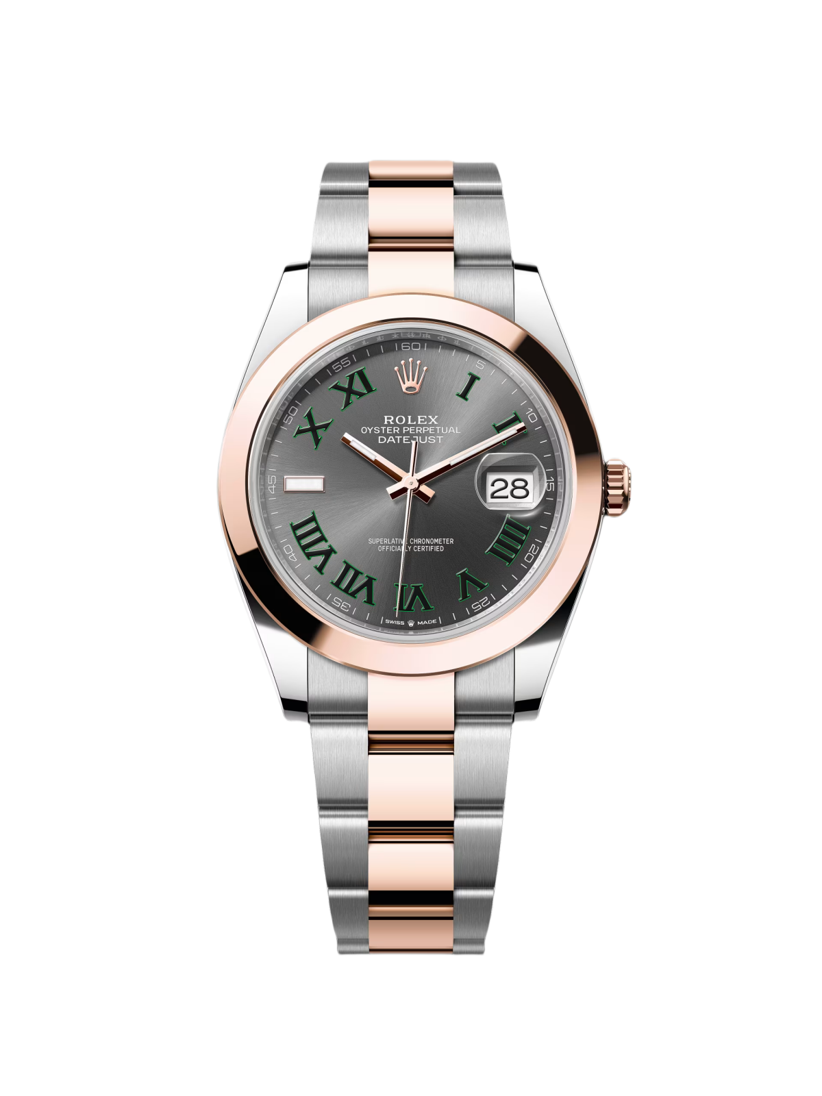 【Super Clone】RLX Datejust 41mm 126301 Sundust Slate Roman Dial Oyster Bracelet