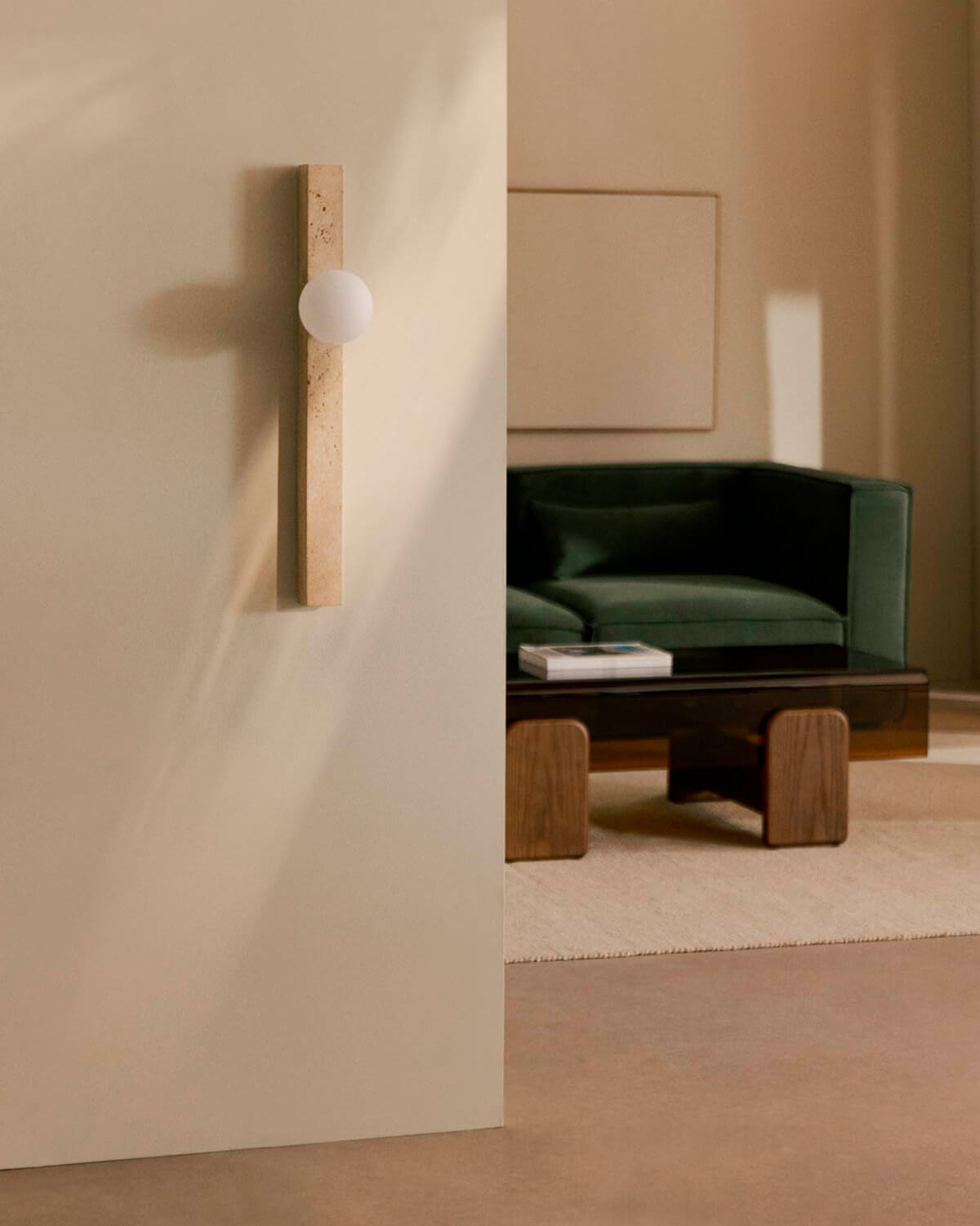 Niuras - Aplique de Pared de Mármol Travertino Niuras