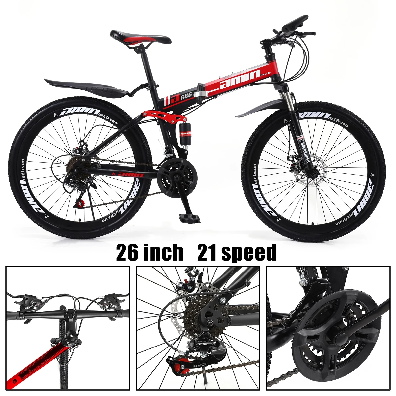 Mad Hornets Amin Men Women 26-Inch Mountain Bikes