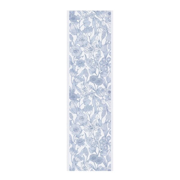 Havsblom løper 35x120 cm blå