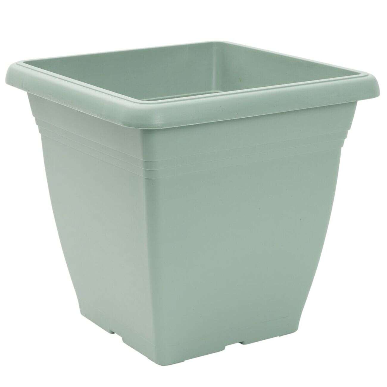 Pot de fleur carré 17L plastique vert laurier 32x32xH30cm