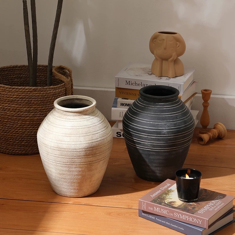 Minimalism Style Home Decor Ceramic Vase Table Centerpieces Ornament Craft Terracotta Flower Vases