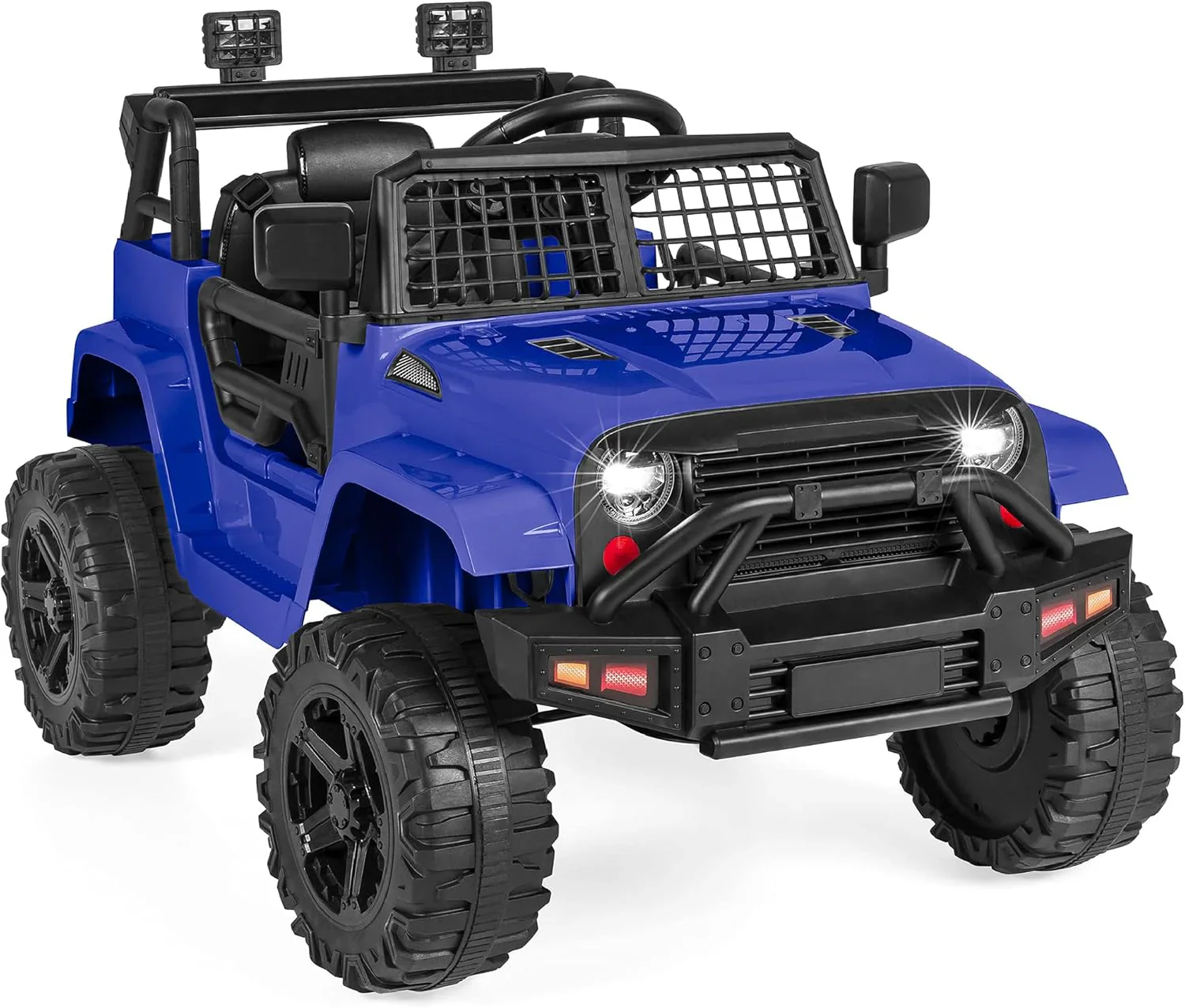 Camion électrique pour enfants Best Choice Products 12V avec suspension à ressorts et lumières LED