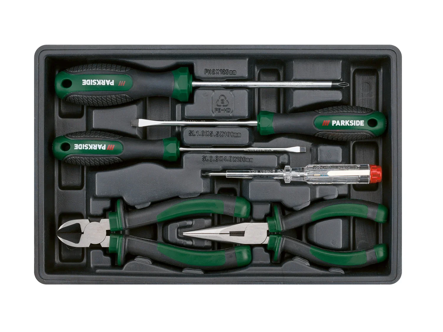 PARKSIDE Bote  outils mtal 4V et Set de tournevis PWBM A1