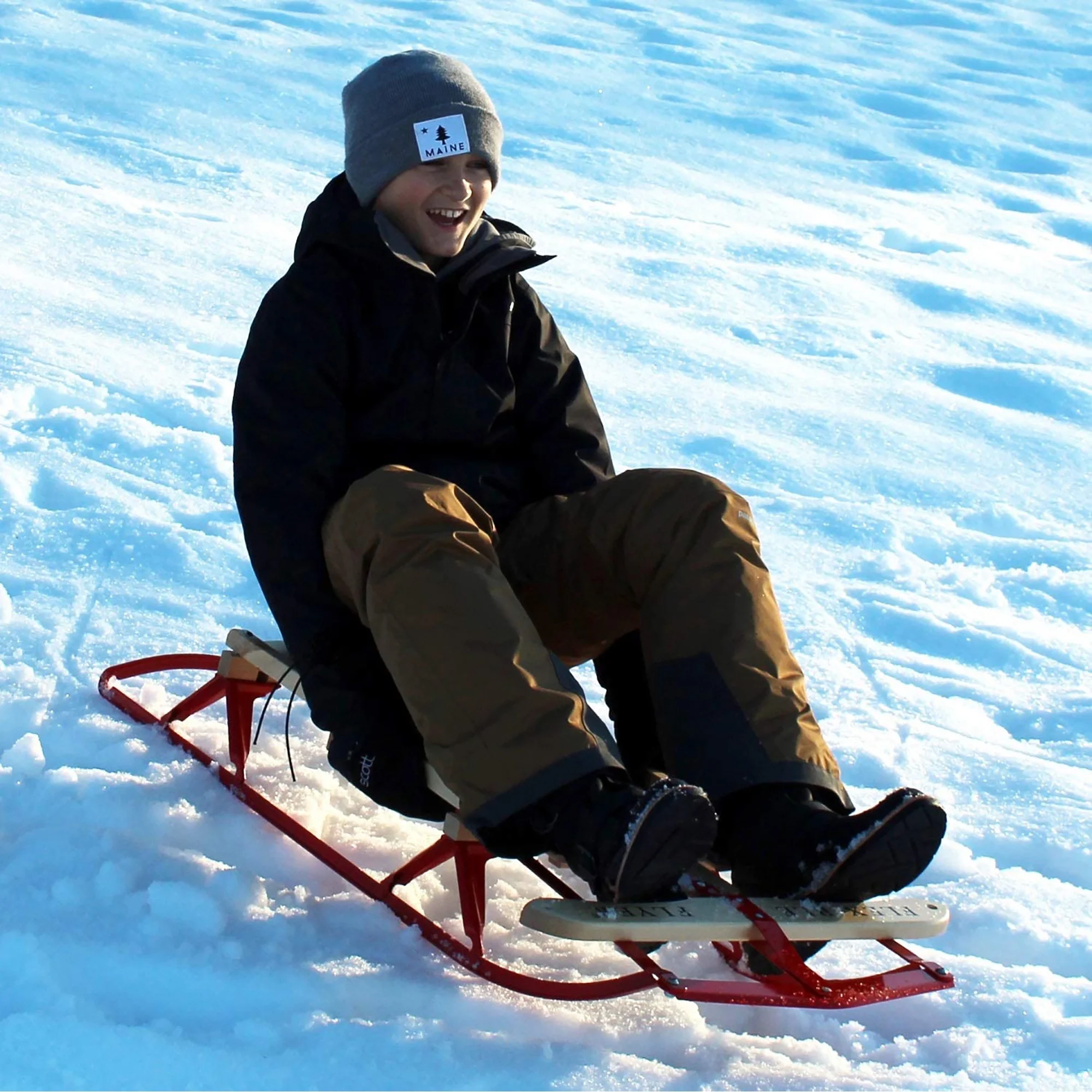 1048 Metal Runner Steel Wood Snow Slider Sled, 48 inch(48") - Image 8