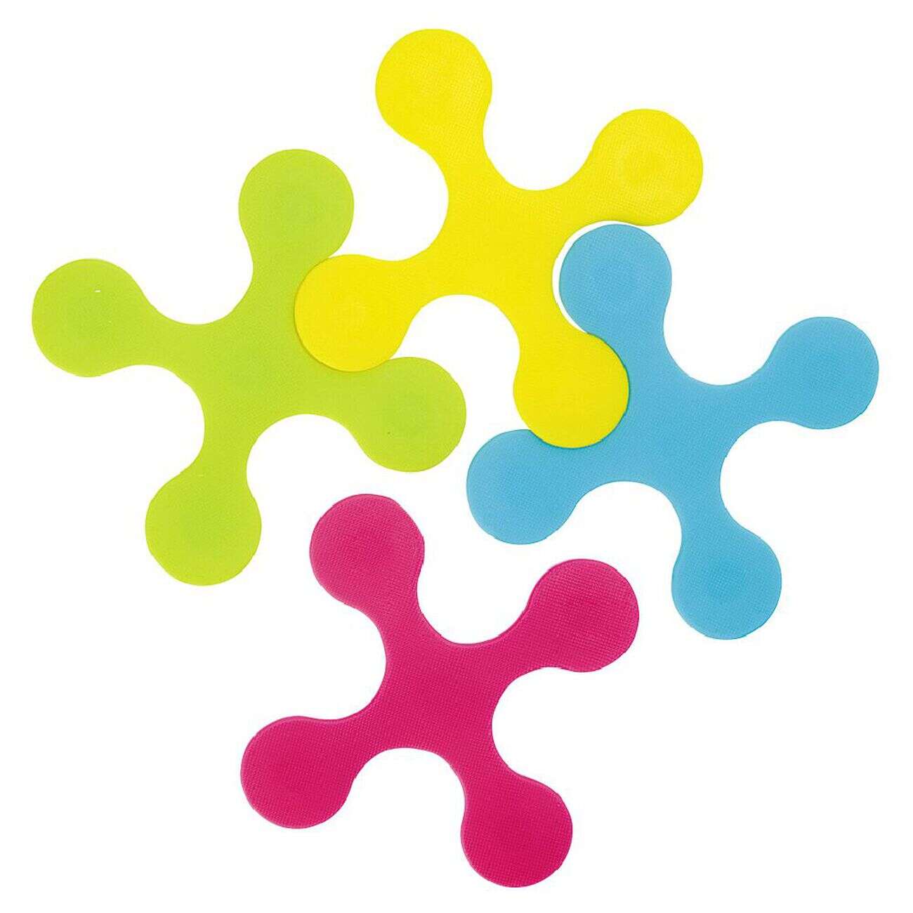 Patin antidérapant forme pièce de puzzle coloré 15x15 cm x4