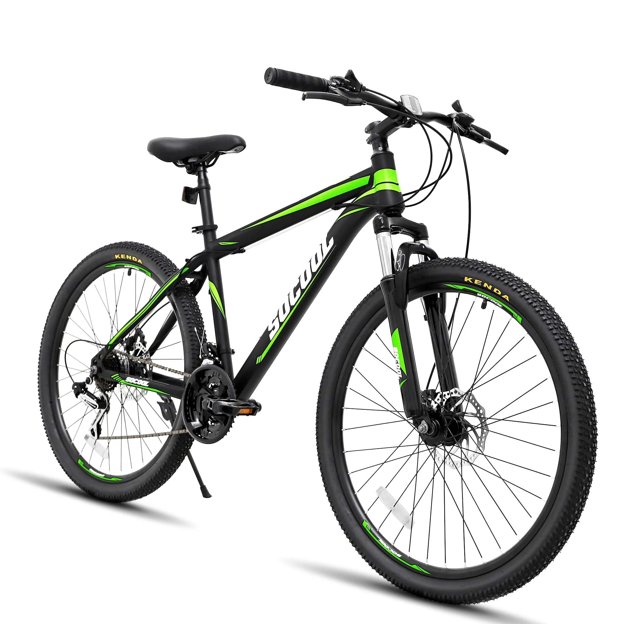 Mountain Bike, Shimano 21 Speeds Drivetrain, Stainless Steel Frame 26 in Wheels, for Men Women Men'S MTB Bicycle, Black