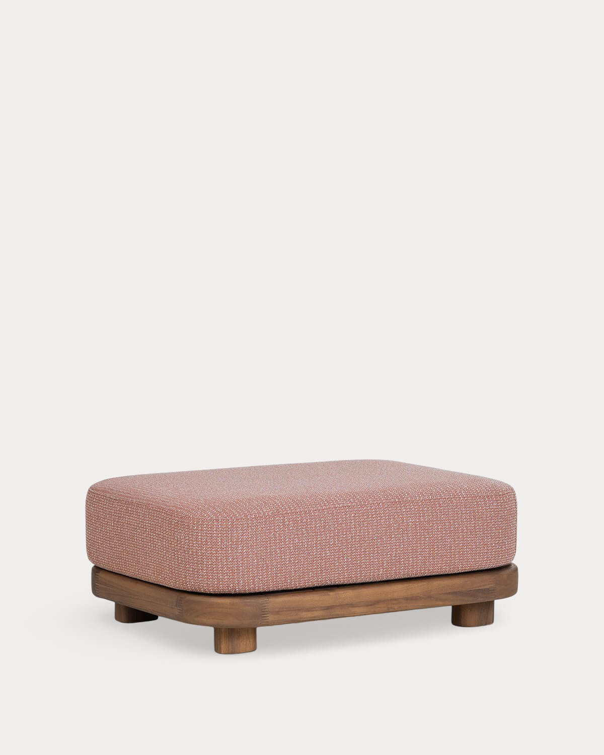 Redik - Módulo Puff de Jardin de Madera de Acacia y Tela para Sofá Modular Redik