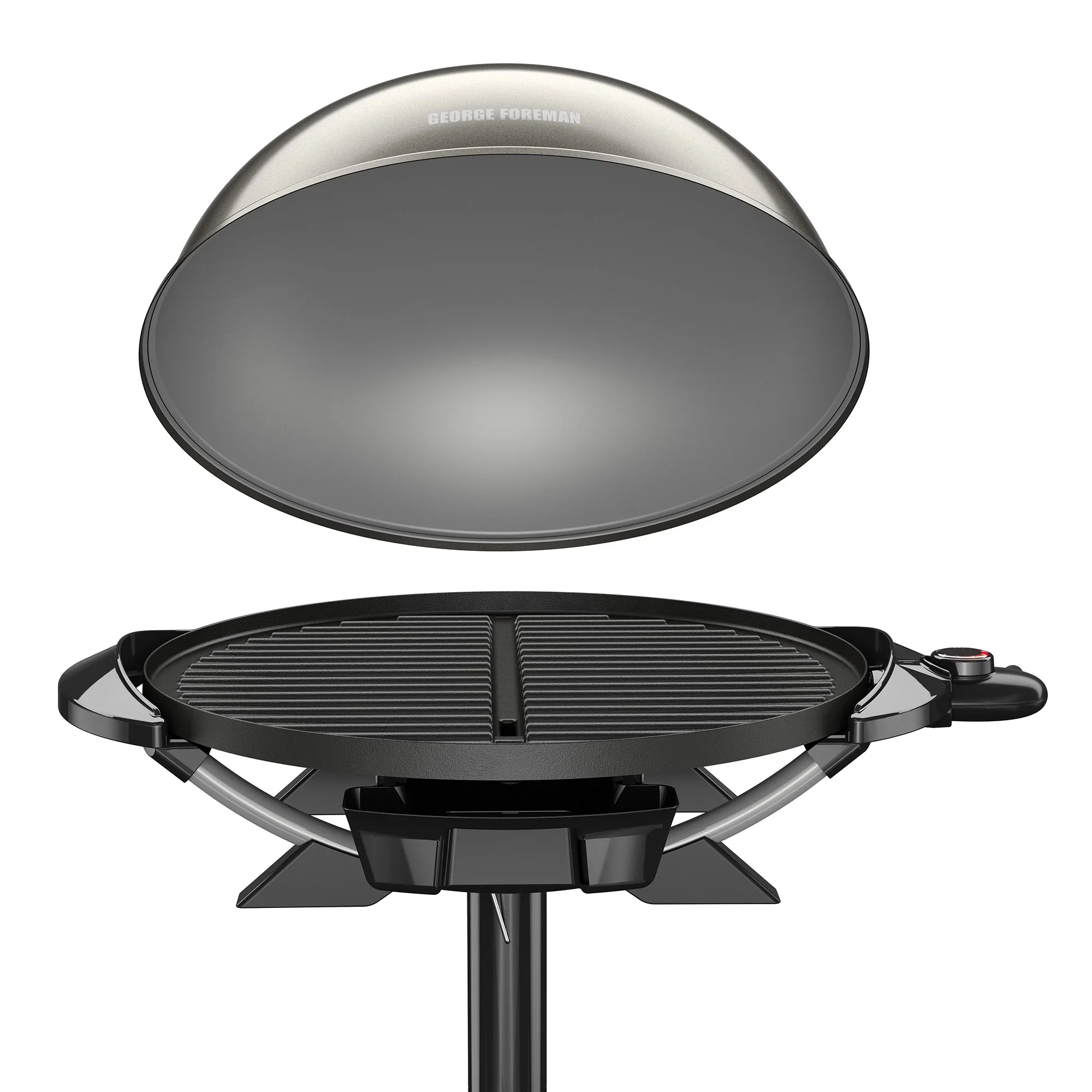 Foreman 15 Serving Nonstick Indoor/Outdoor Electric Grill in Gun Metal