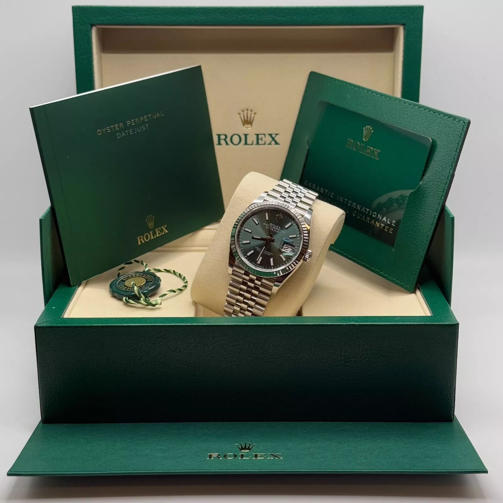 [Super Clone]RLX  Datejust 36mm 126234-0051 Mint Green Dial Jubilee Bracelet Watch