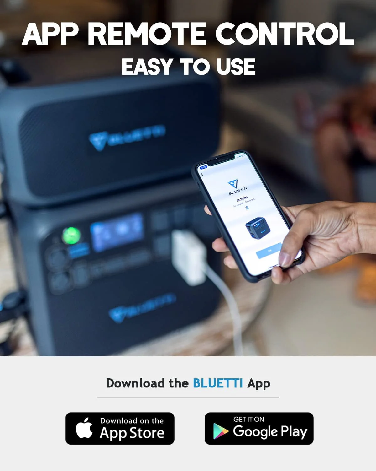 Bluetti Portable Solar Generator With 3 PV200 200W Solar Panels Included, AC200MAX 2048Wh Power Station, LiFePO4 Battery Pack Expandable to 8192Wh for Home Use,Trip,Emergency - Image 4