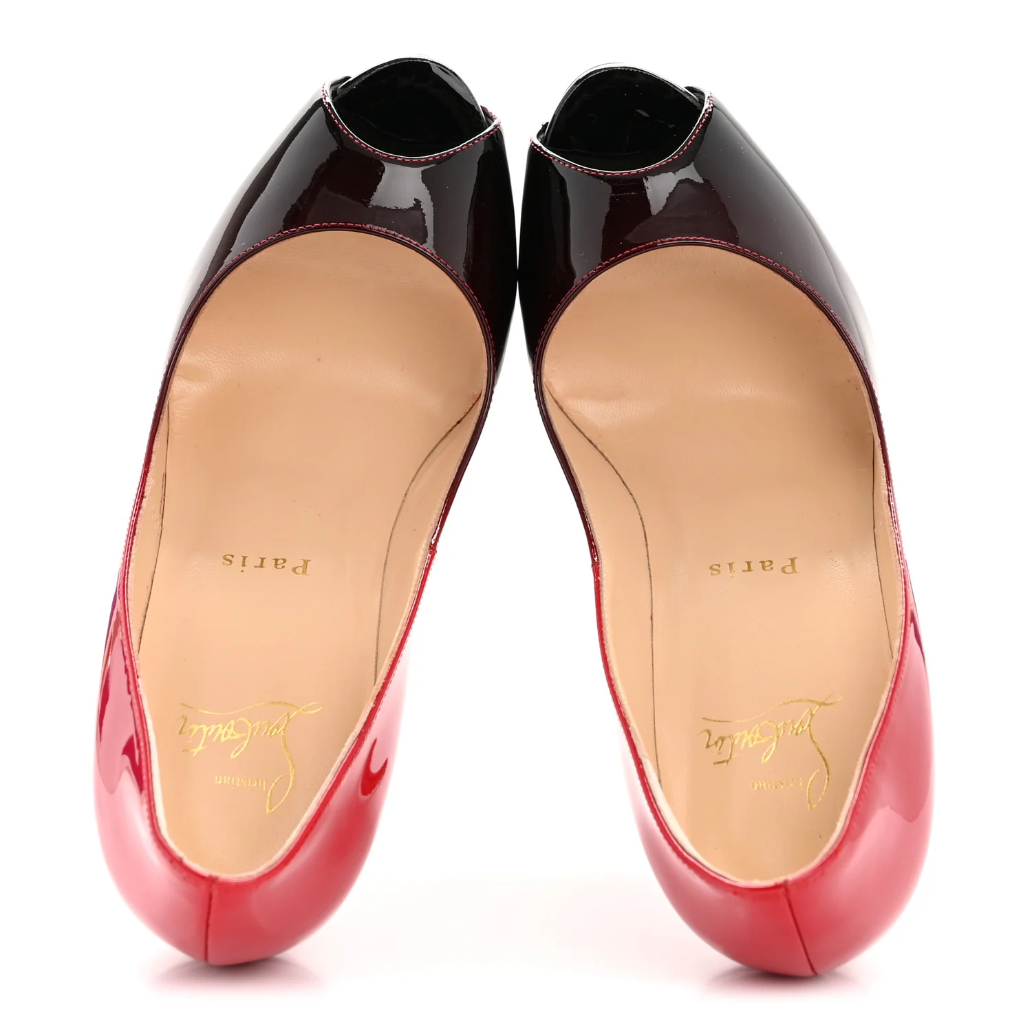 Patent Degrade New Very Prive 120 Pumps 37 Black Red