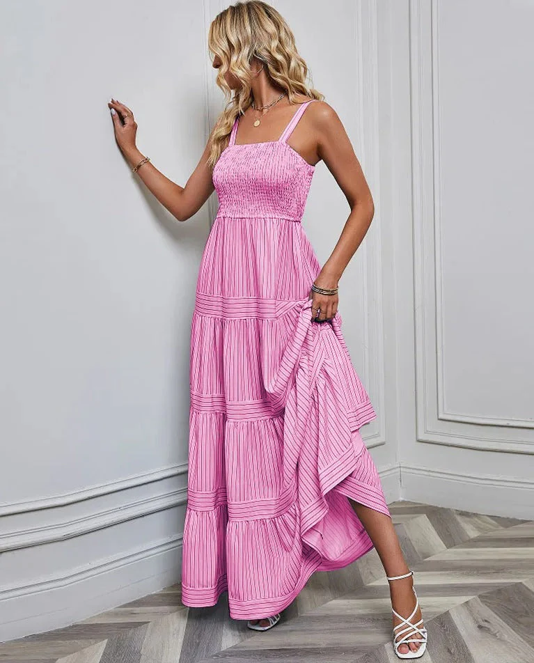 Sophie Paris | Robe à fines bretelles à rayures