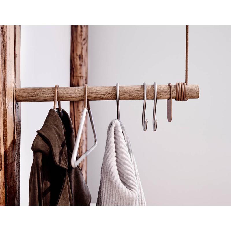 Swing Wall garderobestang 50 cm eik/skinn