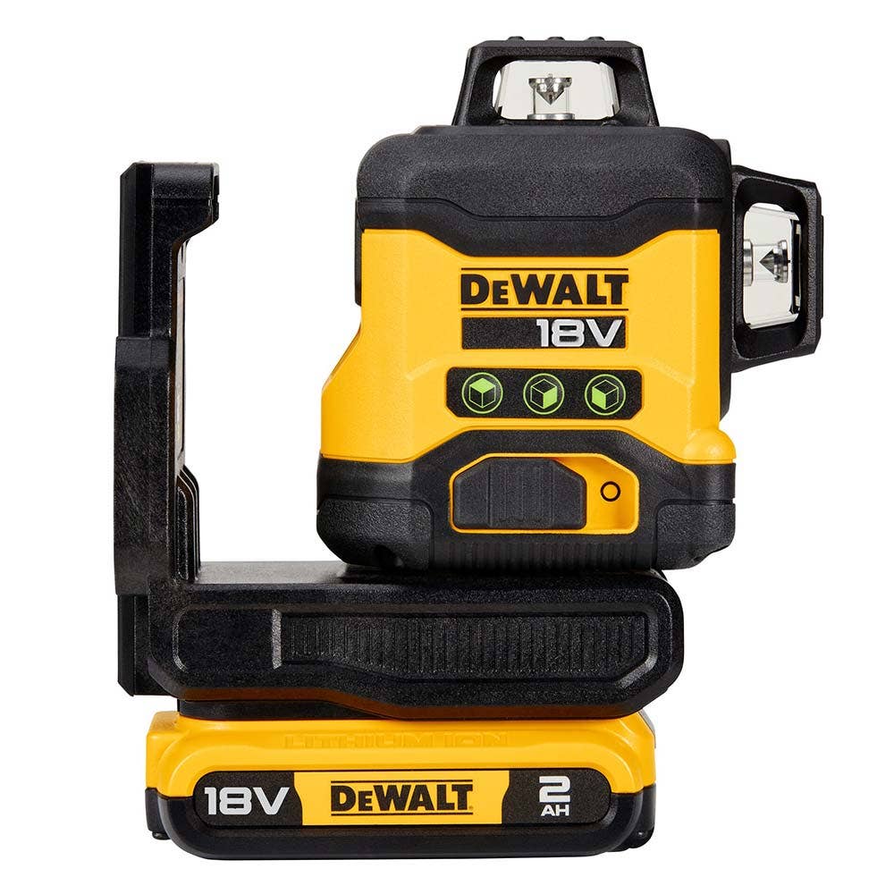 Kit laser multilignes DEWALT 18V XR Compact 3 x 360° vert DCLE34031D1-XE
