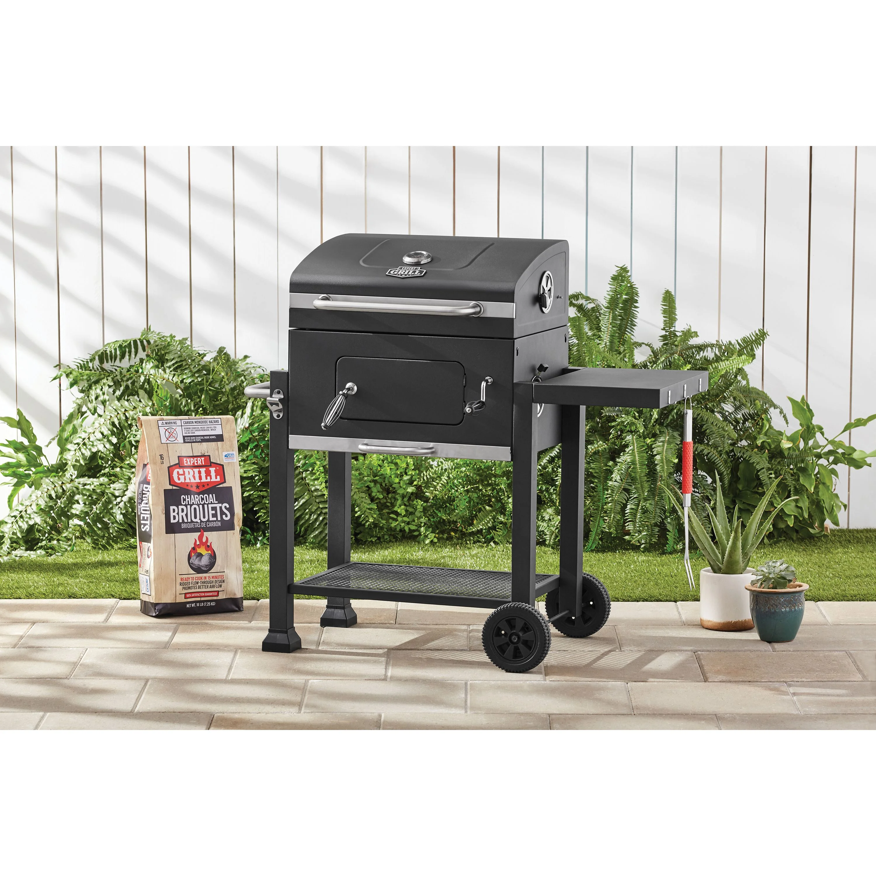 Heavy Duty 24-inch Charcoal Grill, Black(24 in) - Image 2