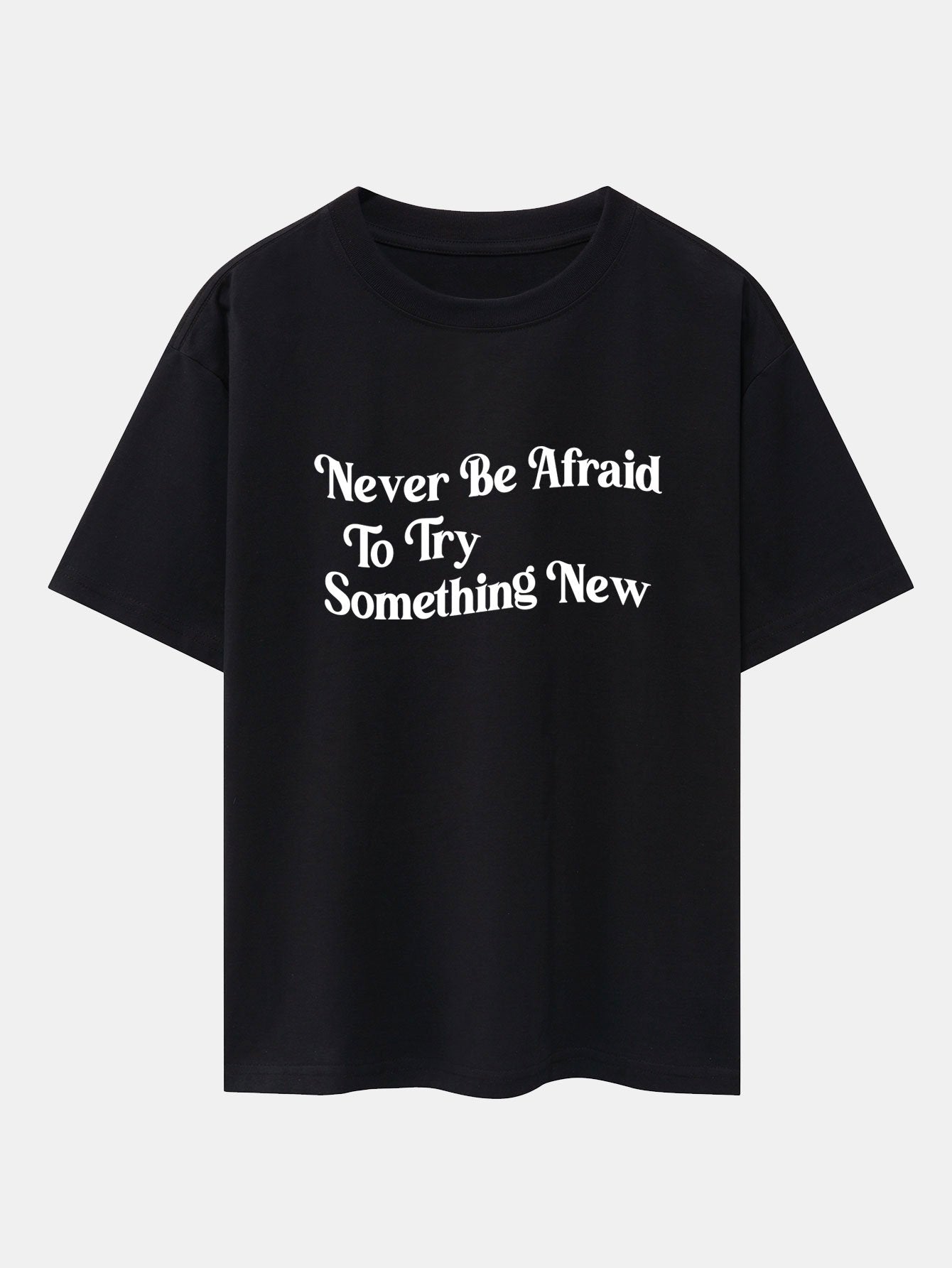 T-shirt oversize à épaules tombantes imprimé slogan