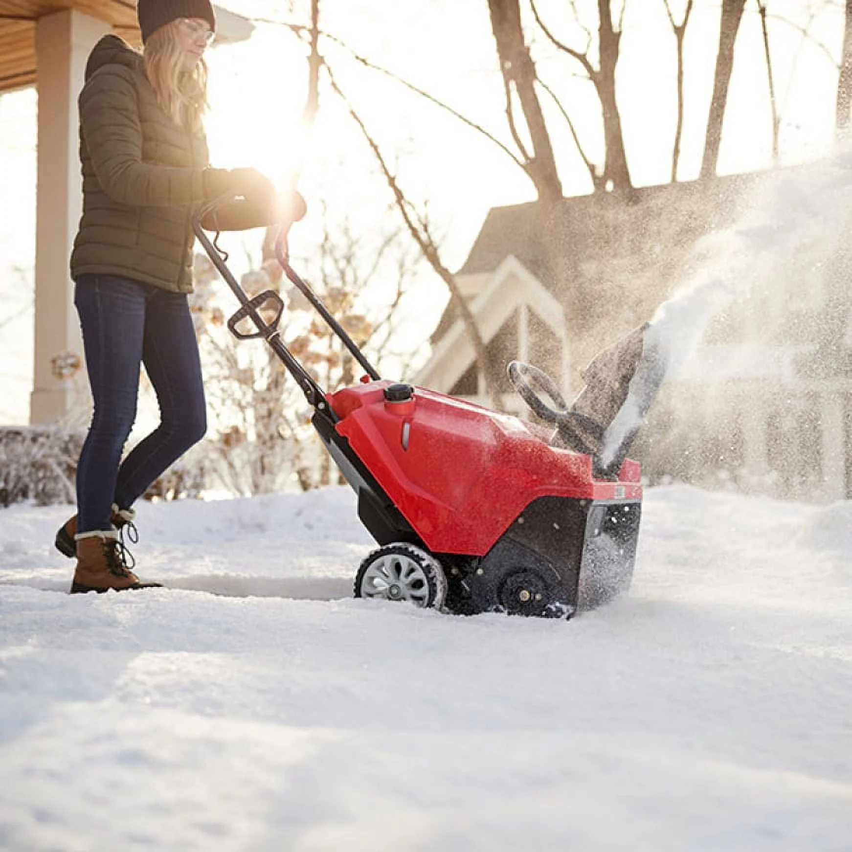 Squall 21 in 123 cc Single Stage Gas Snow Blower with E Z Chute Control Model 123R Image 4