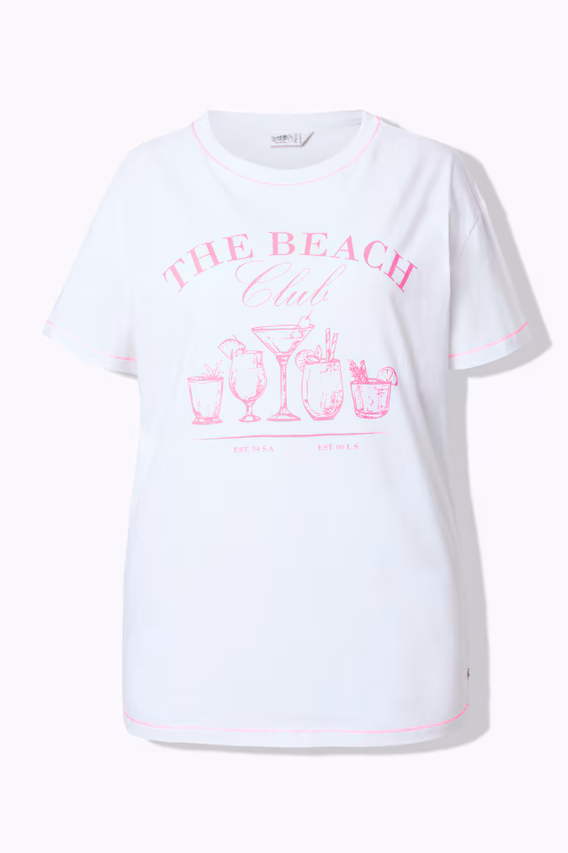 Boxy half-sleeve cocktail T-shirt
