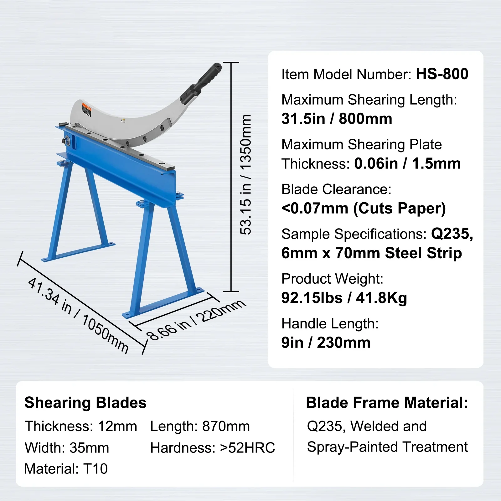 BENTISM 32 Manual Hand Plate Shear Machine Benchtop Cutter Metal Sheet Processing