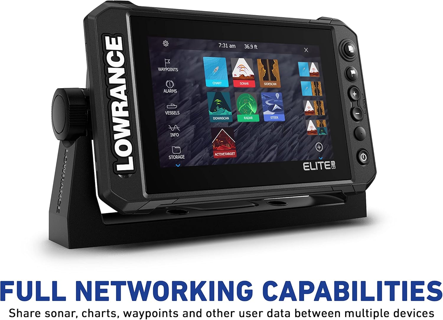 Lowrance Elite FS 9 Fish Finder with Active Imaging 3-in-1 Transducer  Preloaded C-MAP Contour+ Charts (Renewed)