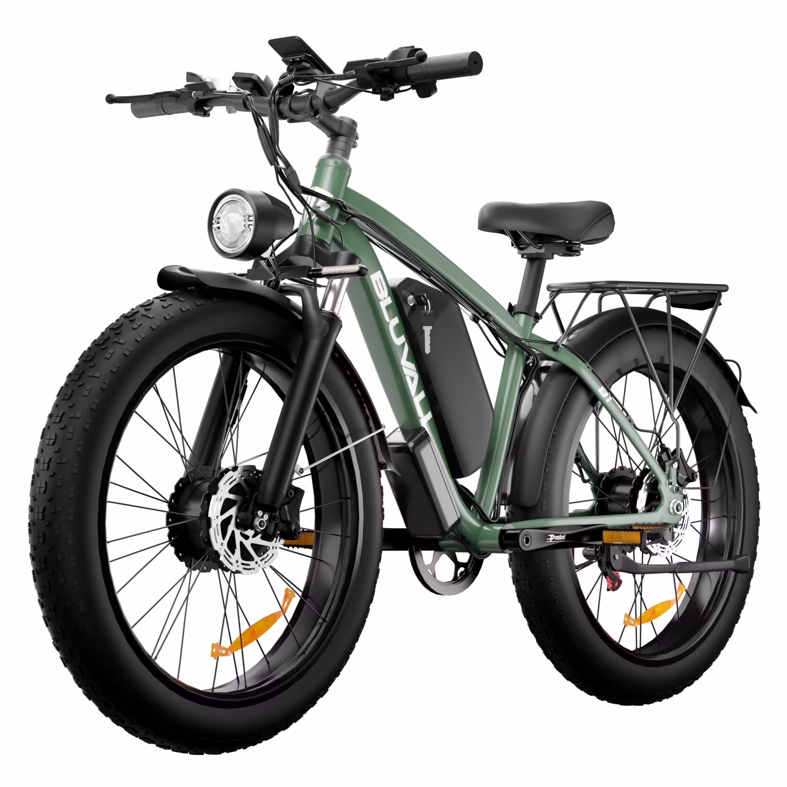 Ebike for Adults, 2000W 26" Fat Tire Electric Bike, 35MPH AWD Dual Motor Mountain Ebike, 48V 22.4AH Battery Dual Hydraulic Brakes