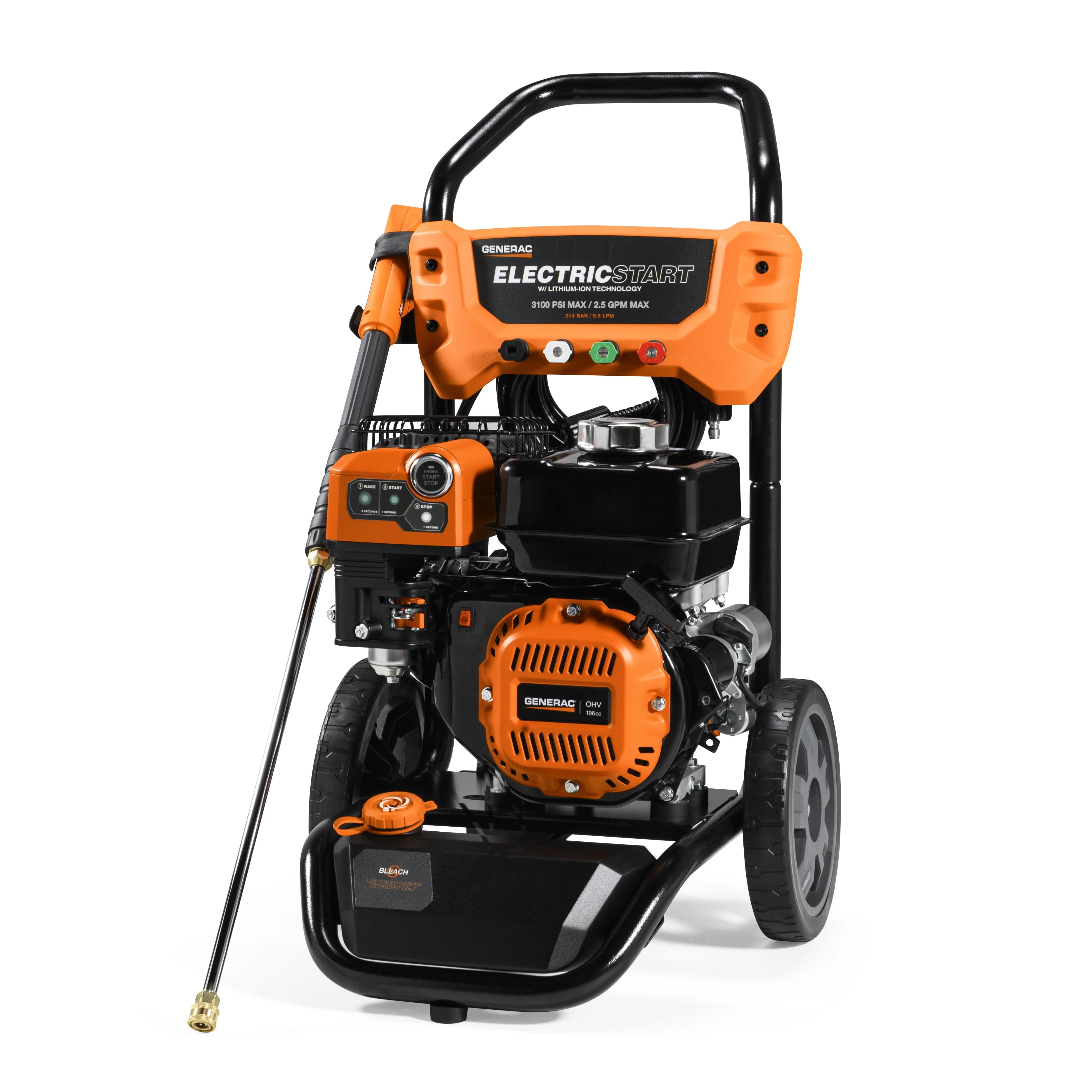 8894 3100 PSI 2 5GPM Electric Start Gas Powered Residential Pressure Washer Image 3