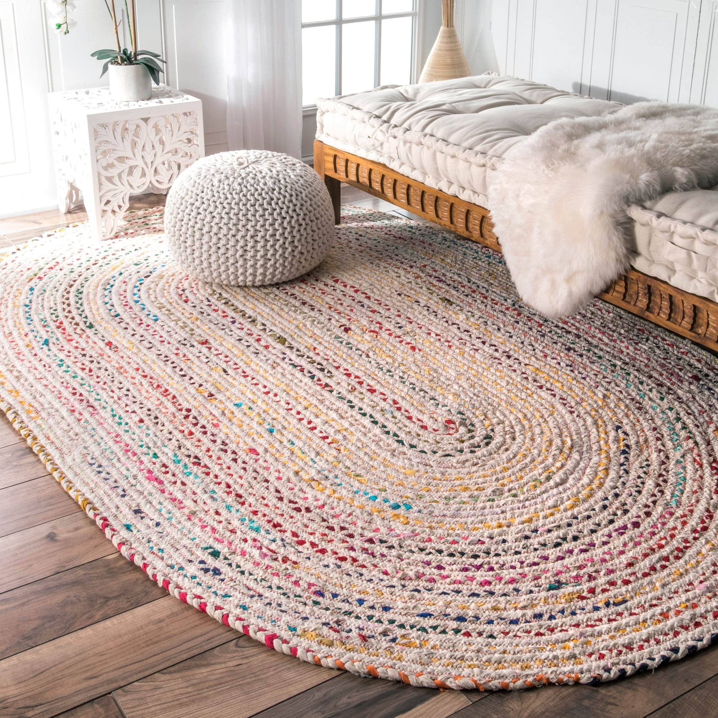 3'x5' Hand Braided Tammara Area Rug Ivory - nuLOOM