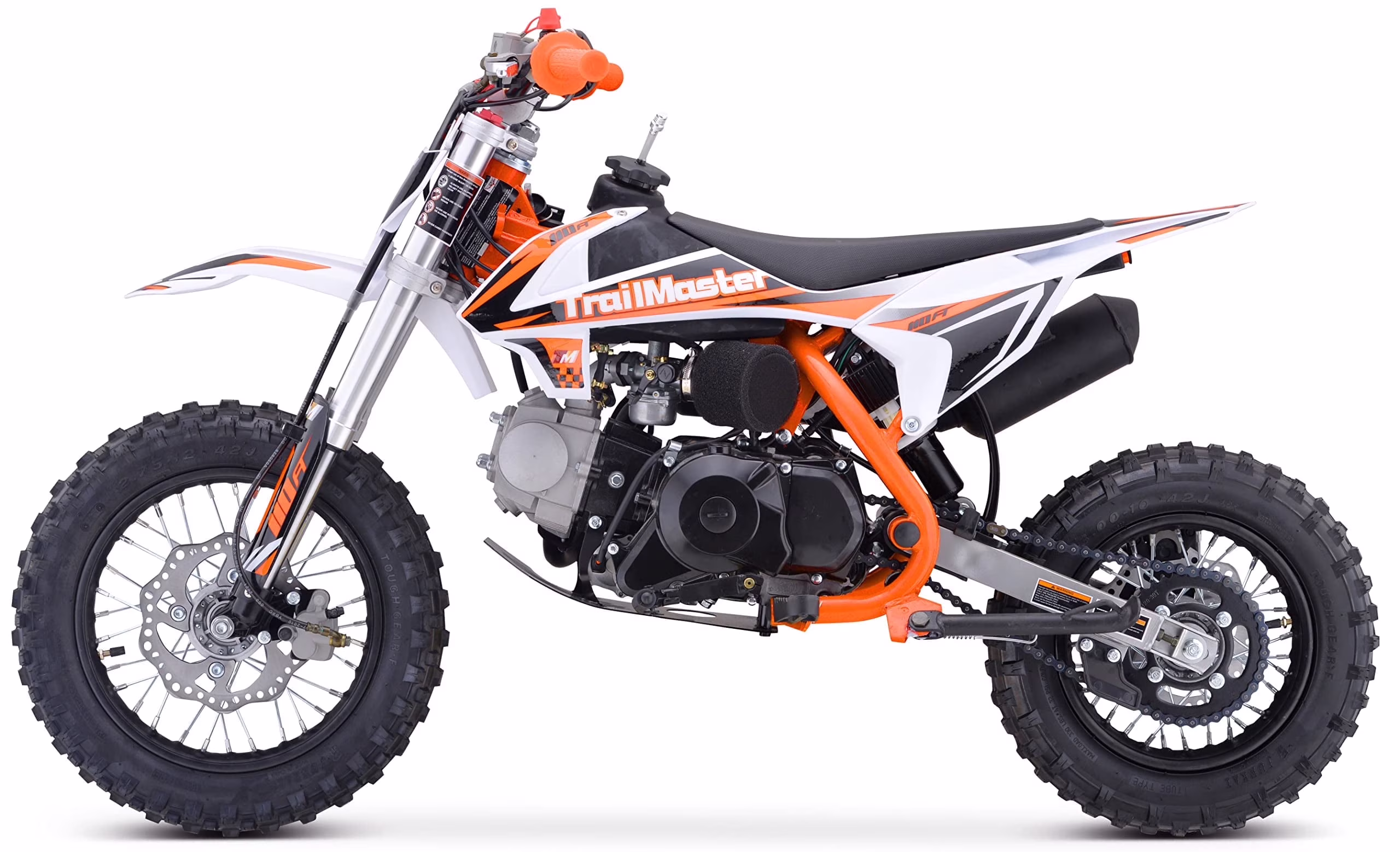 TM15 Dirt Bike 110cc Semi Automatic 4 Speed, 24.21 inches seat Height, Disk Brakes, Twin Spar Frame (Red)(Red) - Image 5