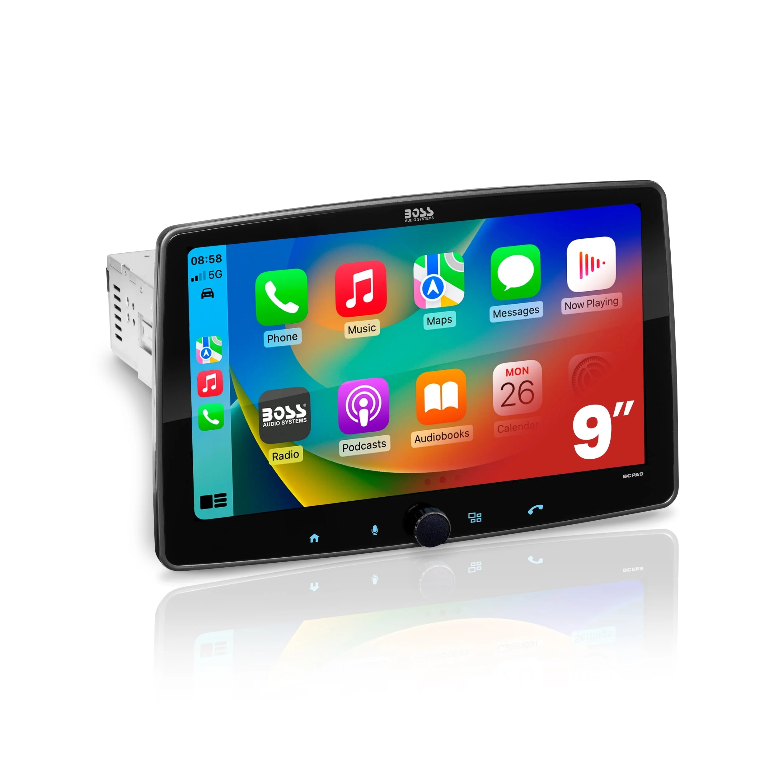 BCPA9 Apple CarPlay Android Auto 1 Din Car Stereo System